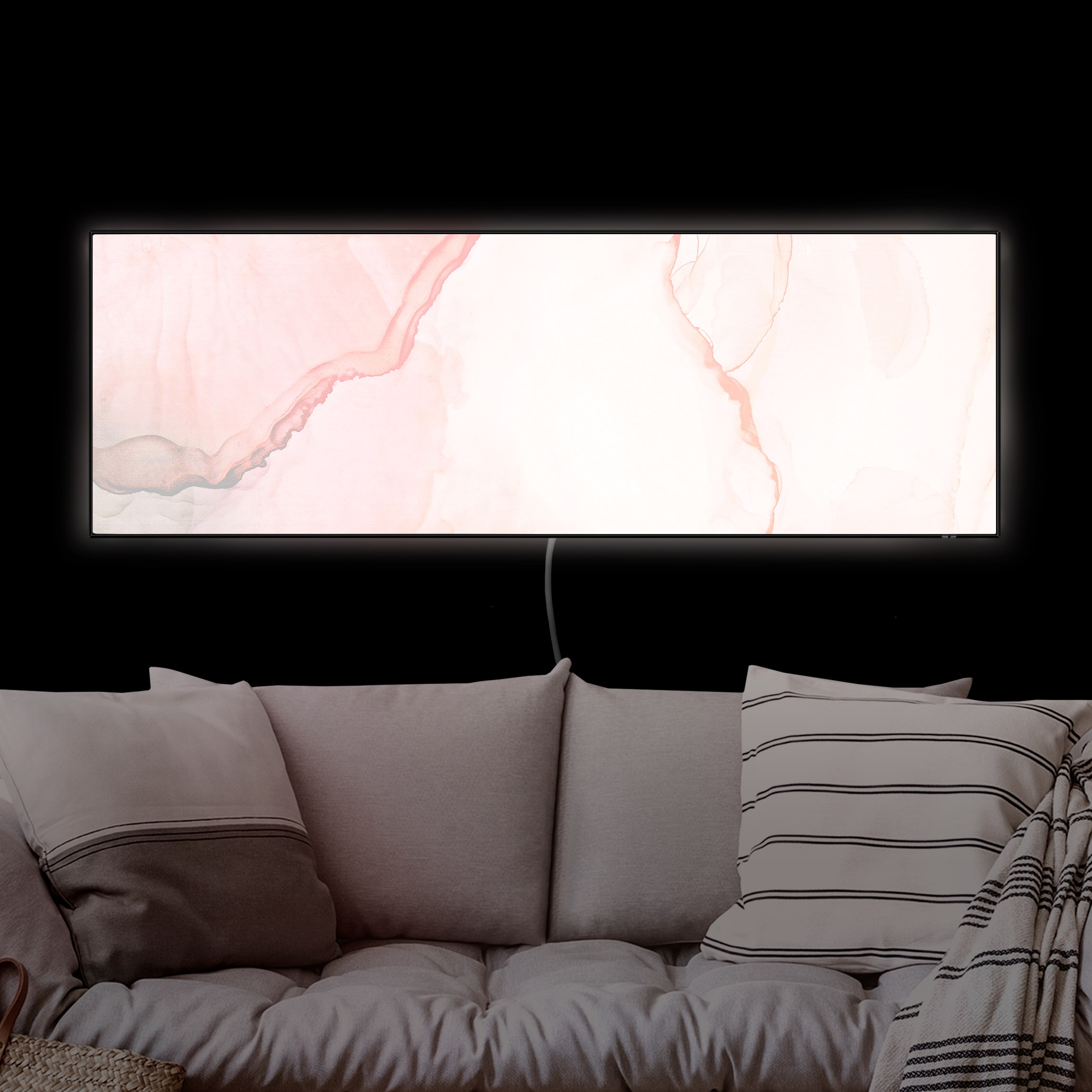 LED-Wechselbild Spiel der Farben Pastell Zuckerwatte