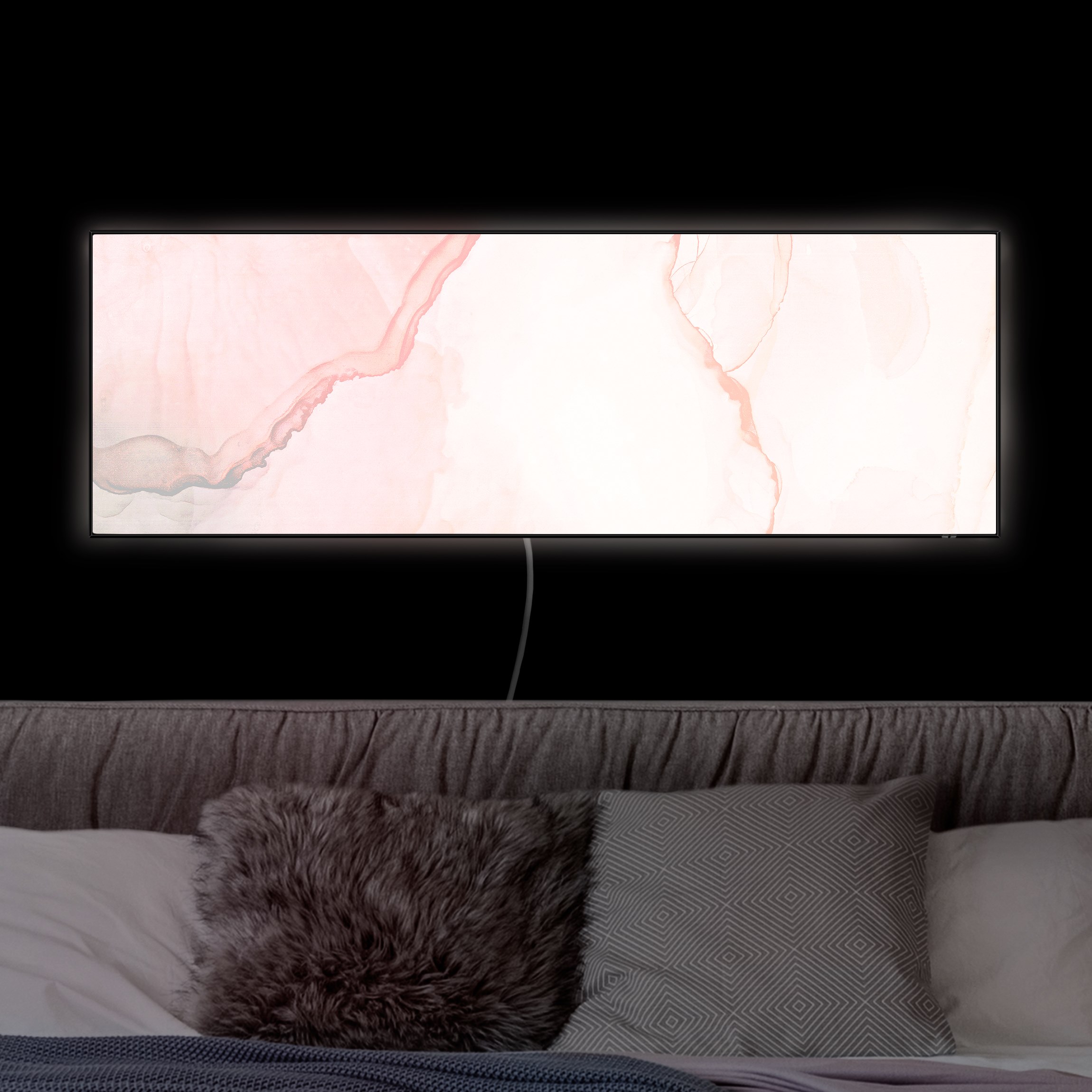 LED-Wechselbild Spiel der Farben Pastell Zuckerwatte