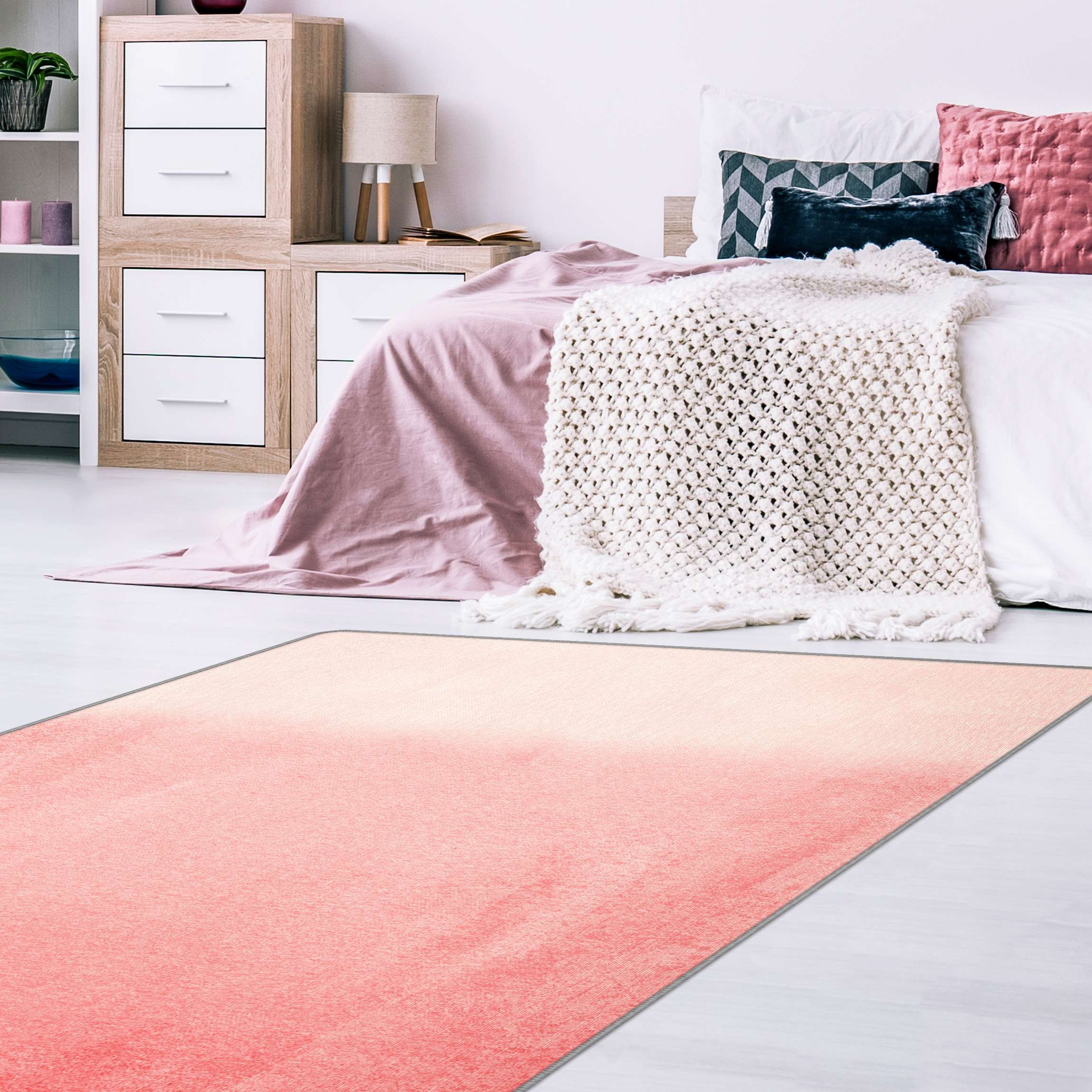 Teppich Spiel der Farben Verblassende Koralle