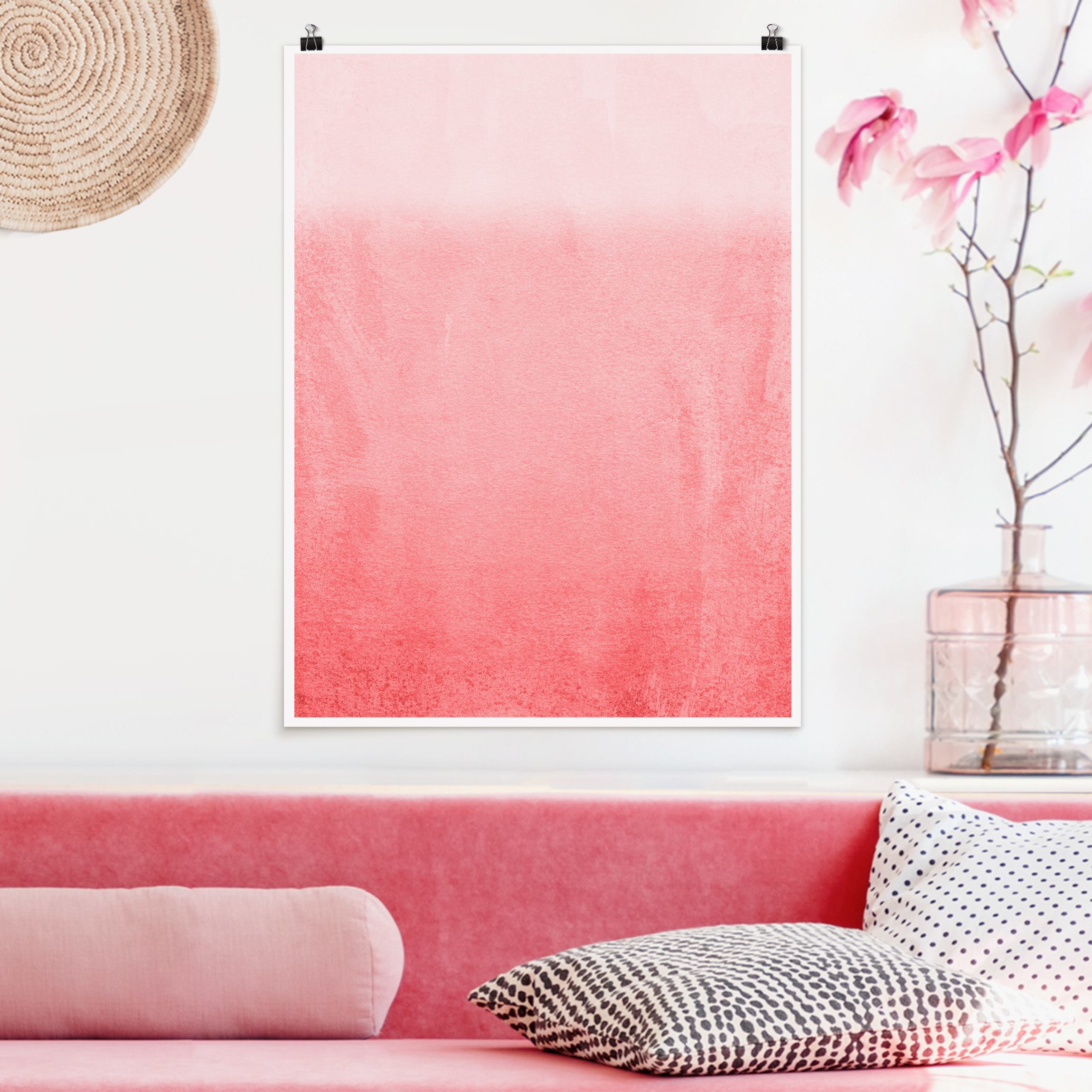 Poster Spiel der Farben Verblassende Koralle