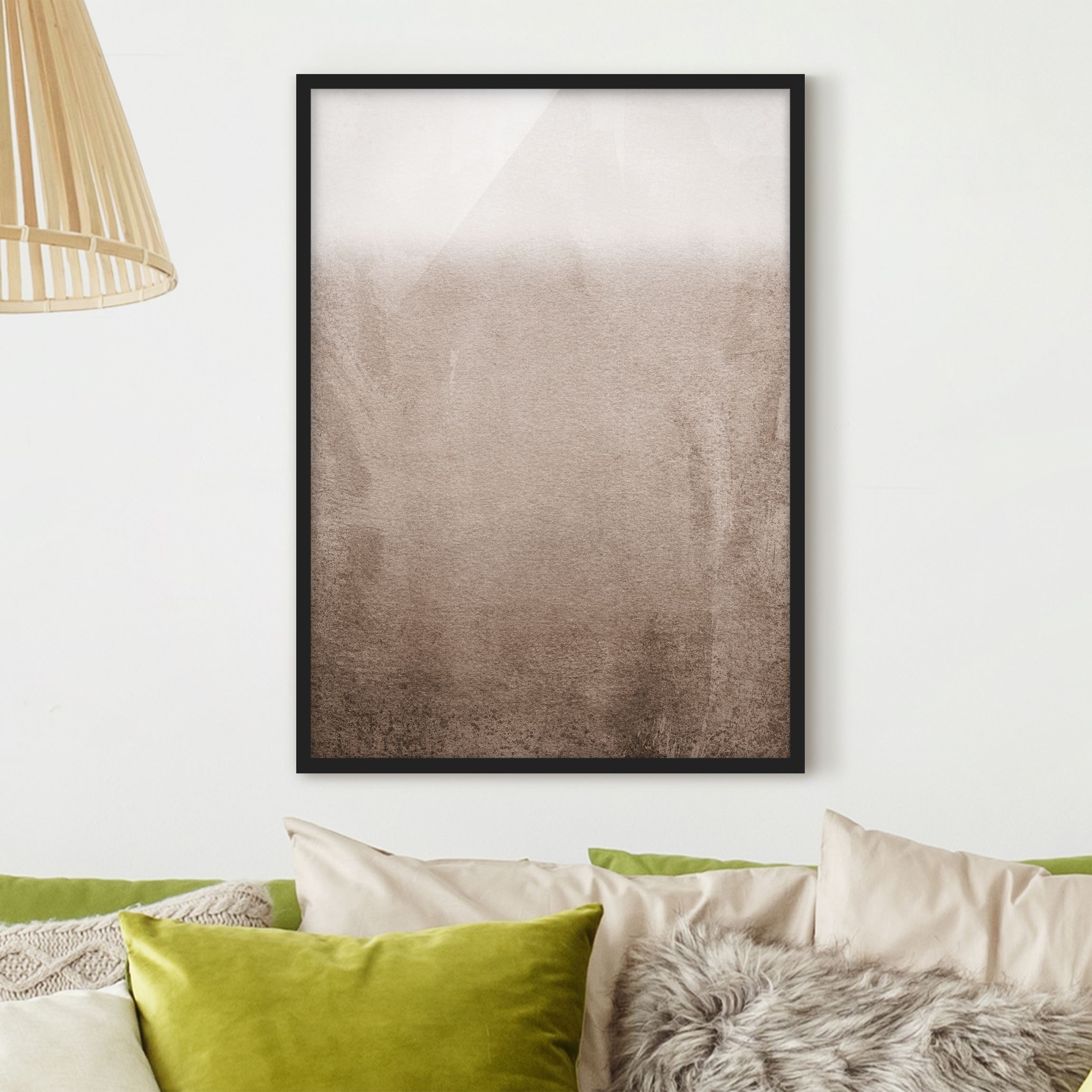 Bild mit Rahmen Spiel der Farben Verblassendes Sepia