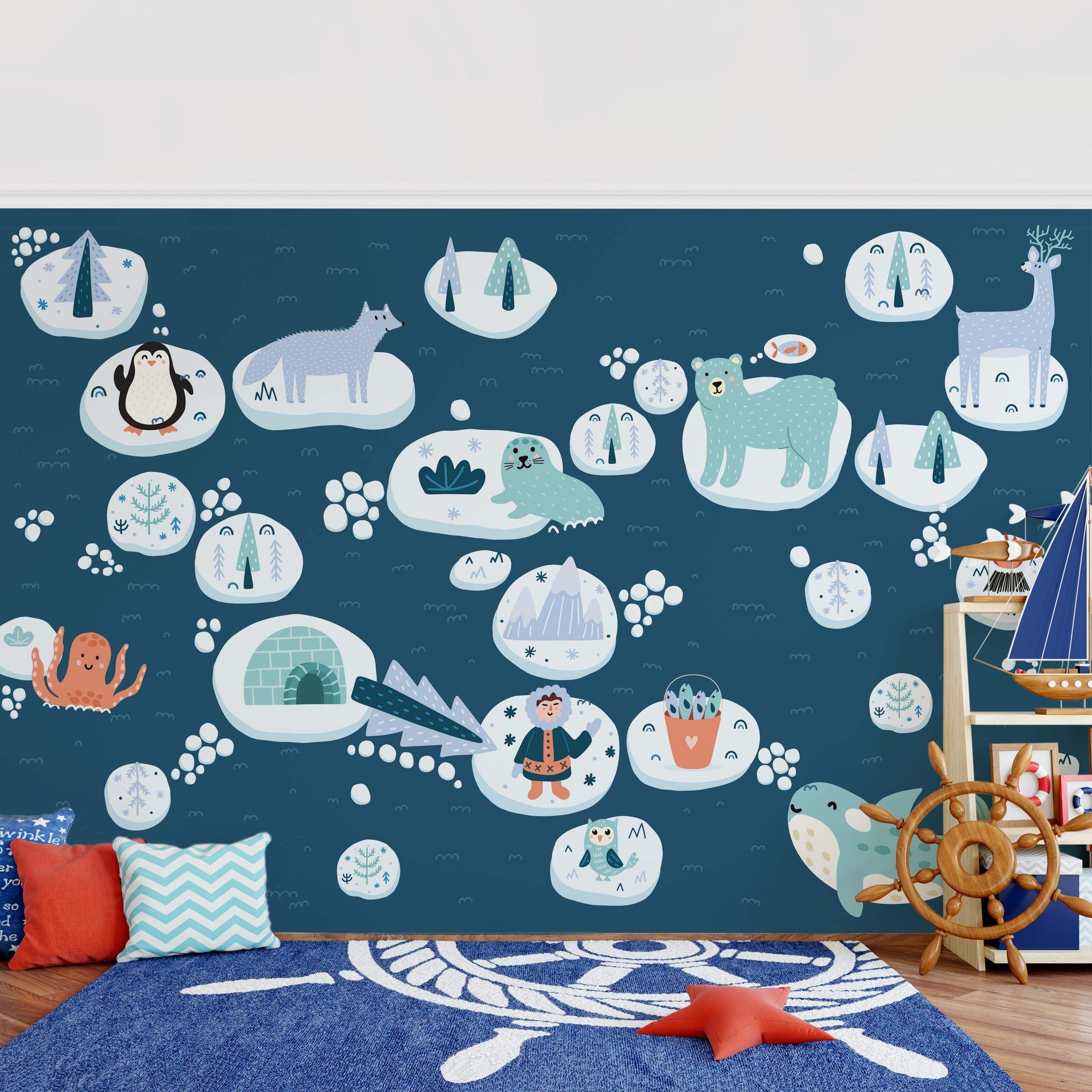 Fototapete Antarktis - Eisbär Rudi möchte Fisch