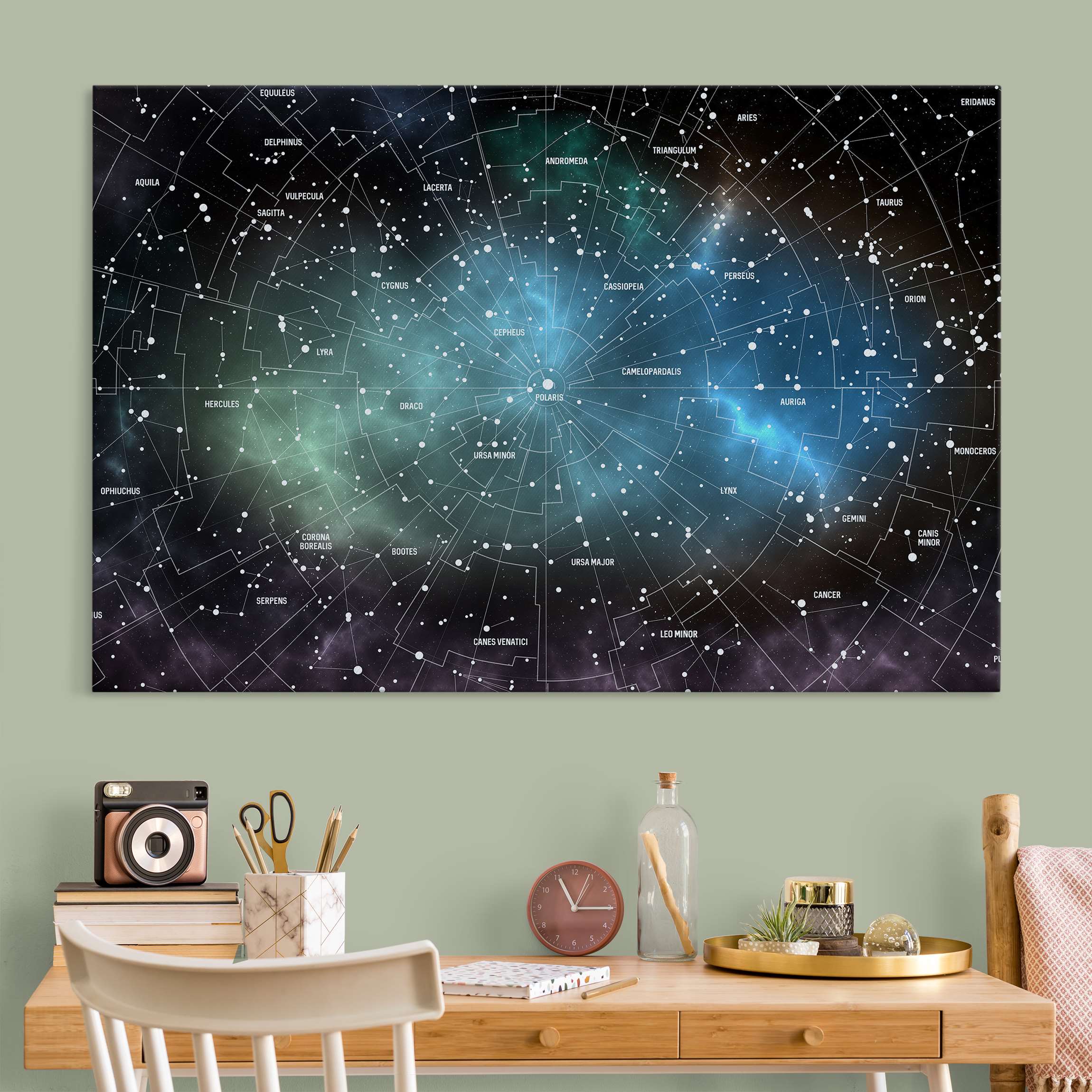 Akustikbild Sternbilder Karte Galaxienebel