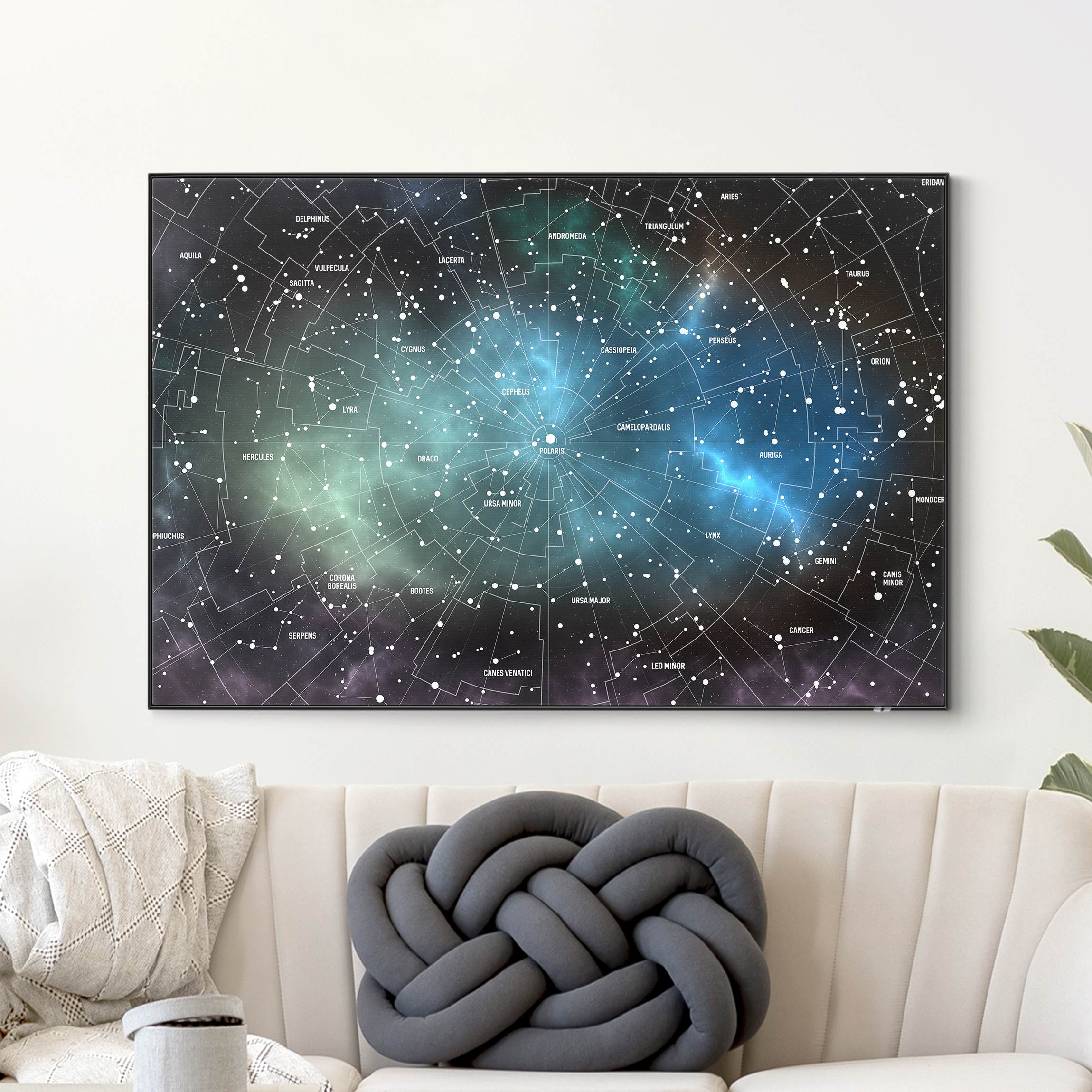 Wechselbild Sternbilder Karte Galaxienebel