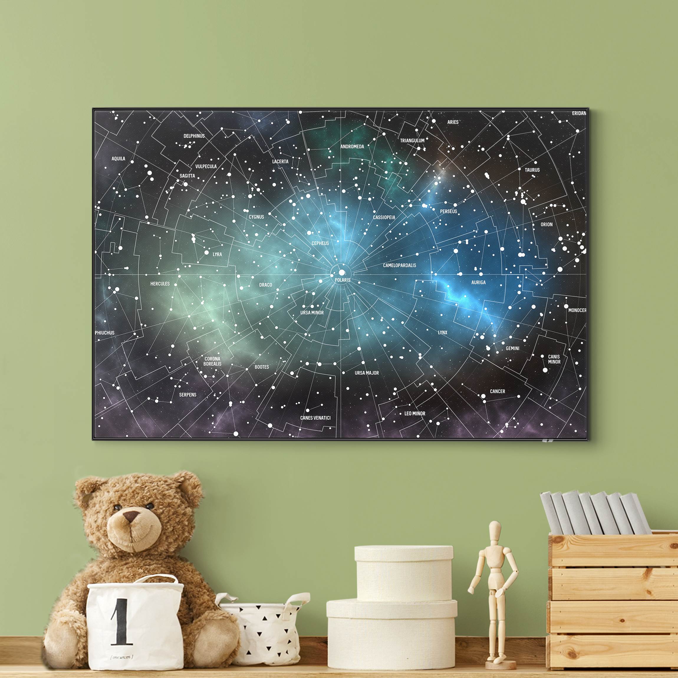 Wechselbild Sternbilder Karte Galaxienebel