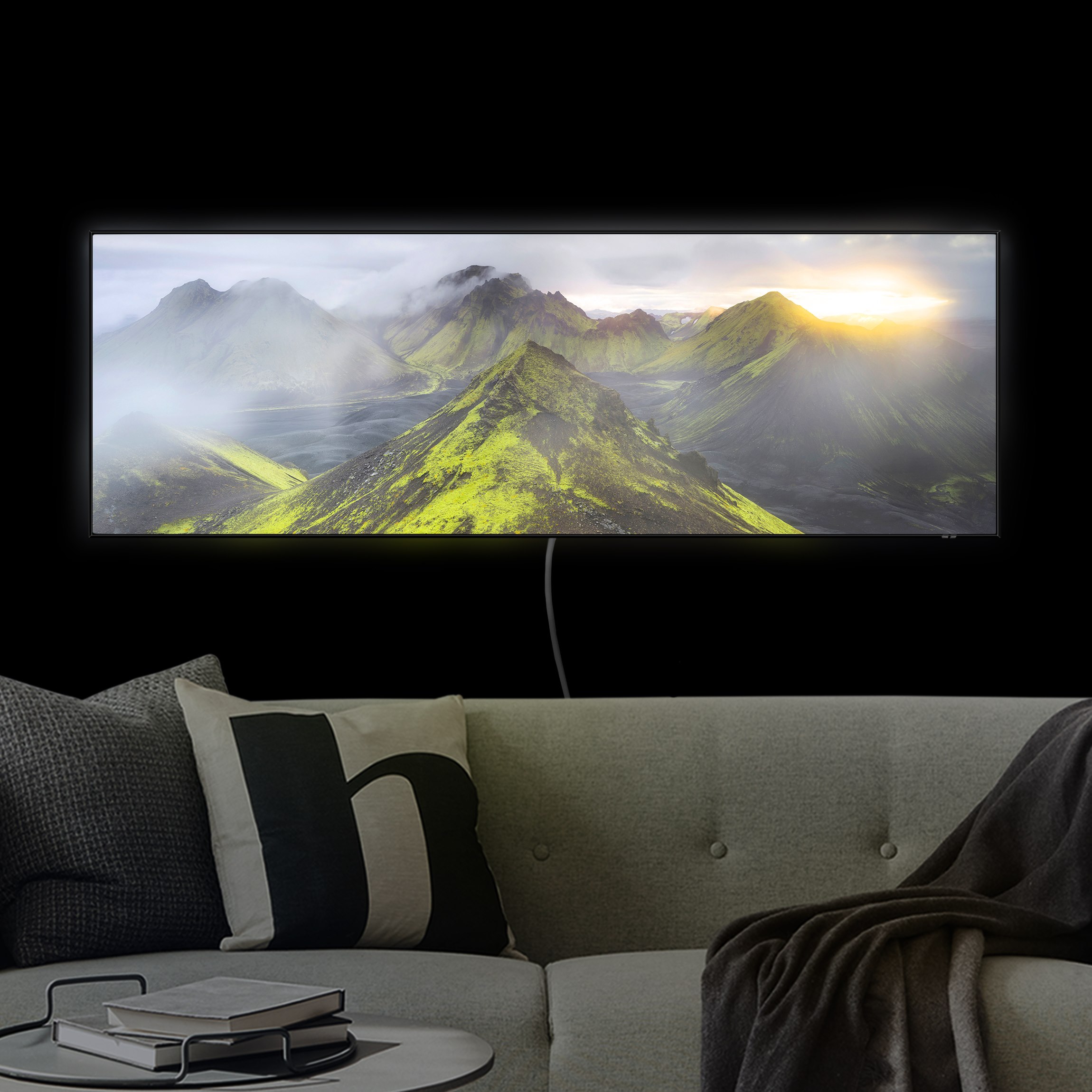 LED-Wechselbild Storkonufell Island