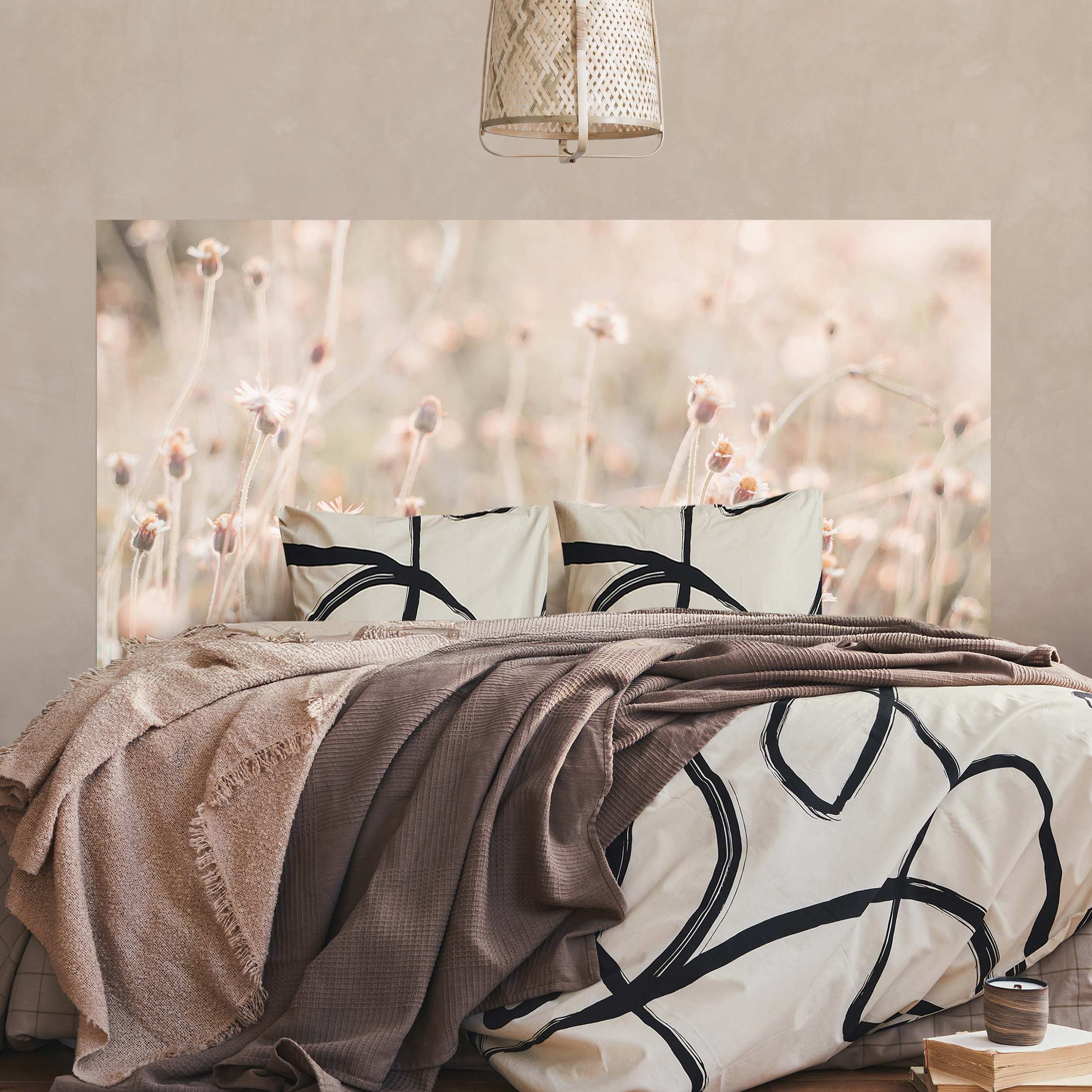 Kopfteil Bett Strahlende Blumenwiese