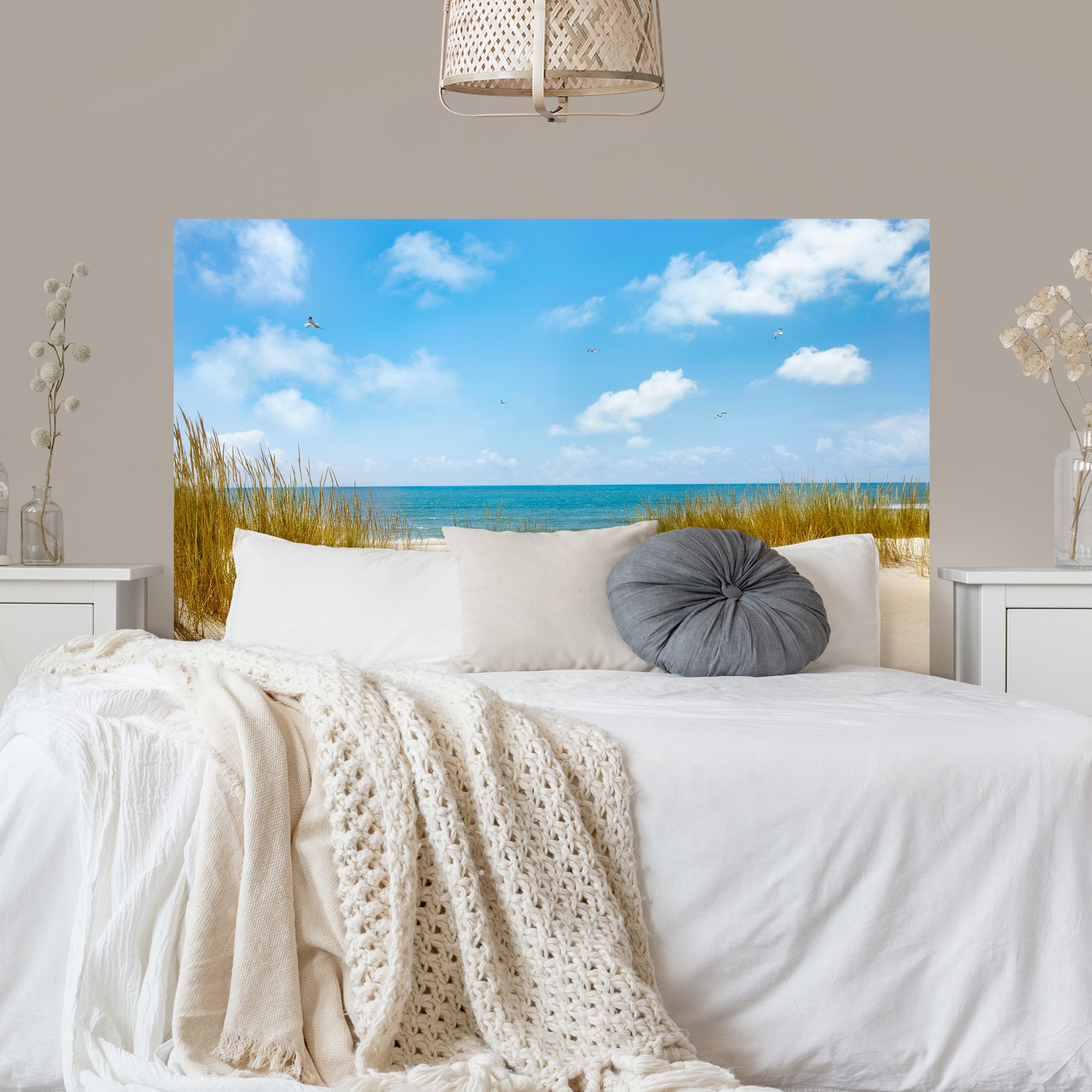 Kopfteil Bett Strand an der Nordsee
