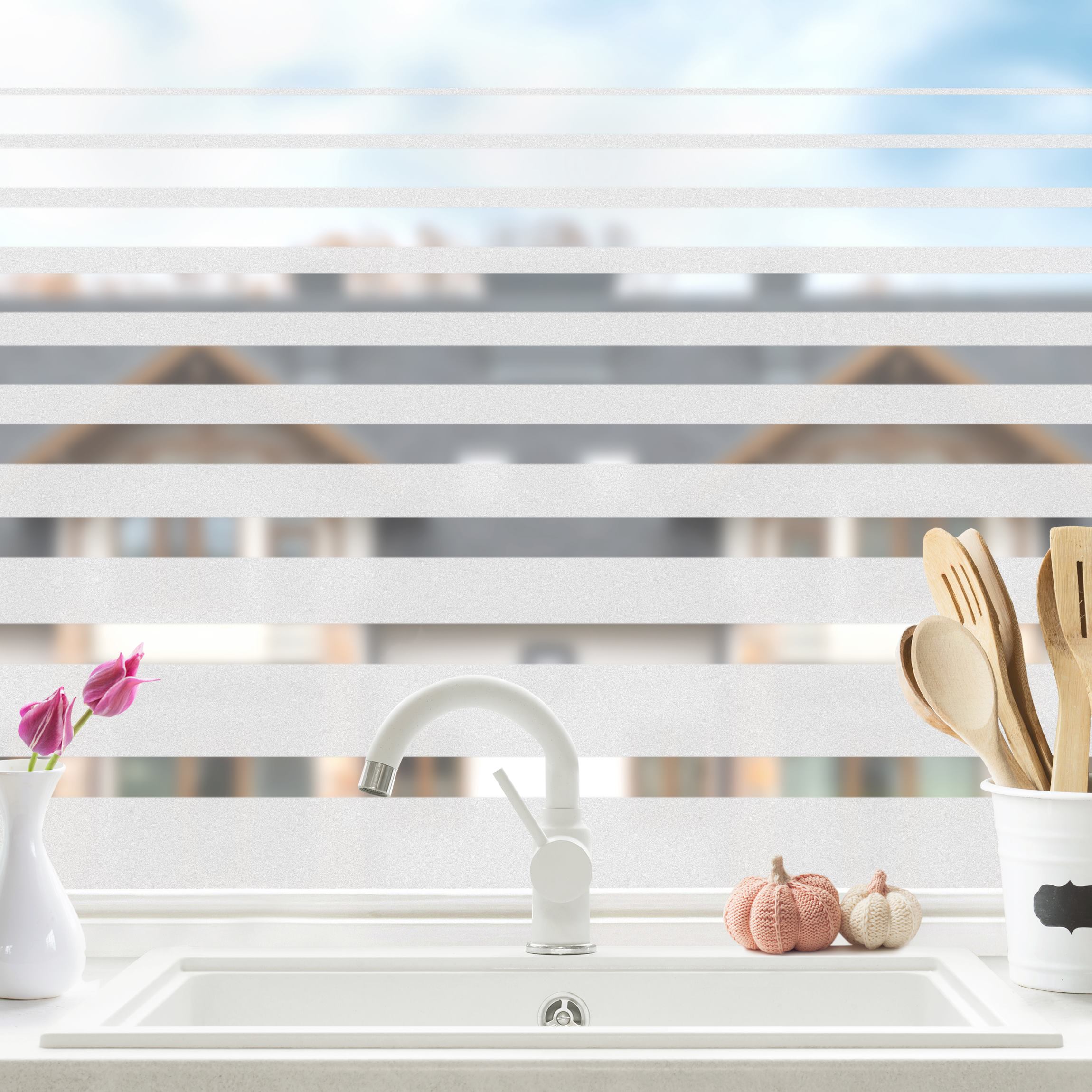 Fensterfolie Sichtschutz Streifen Muster II