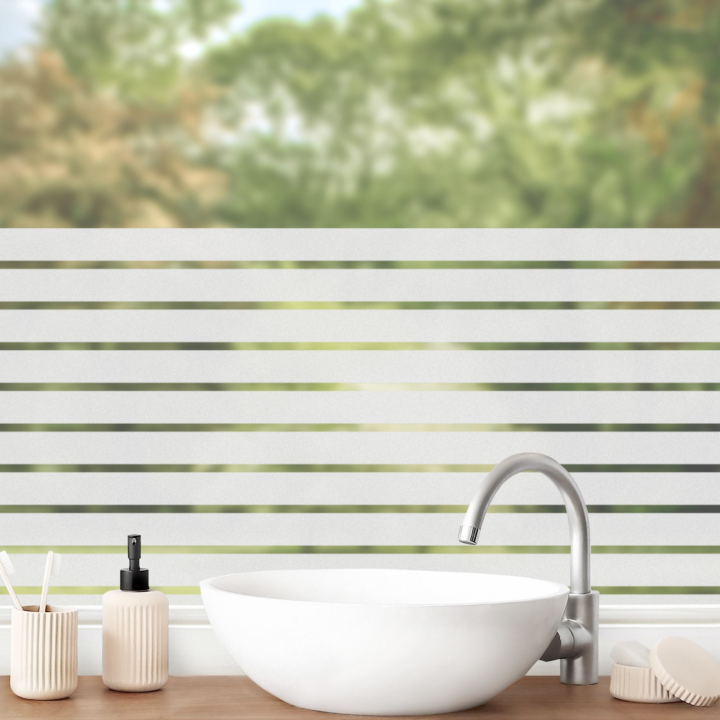 Fensterfolie Sichtschutz Streifen Muster