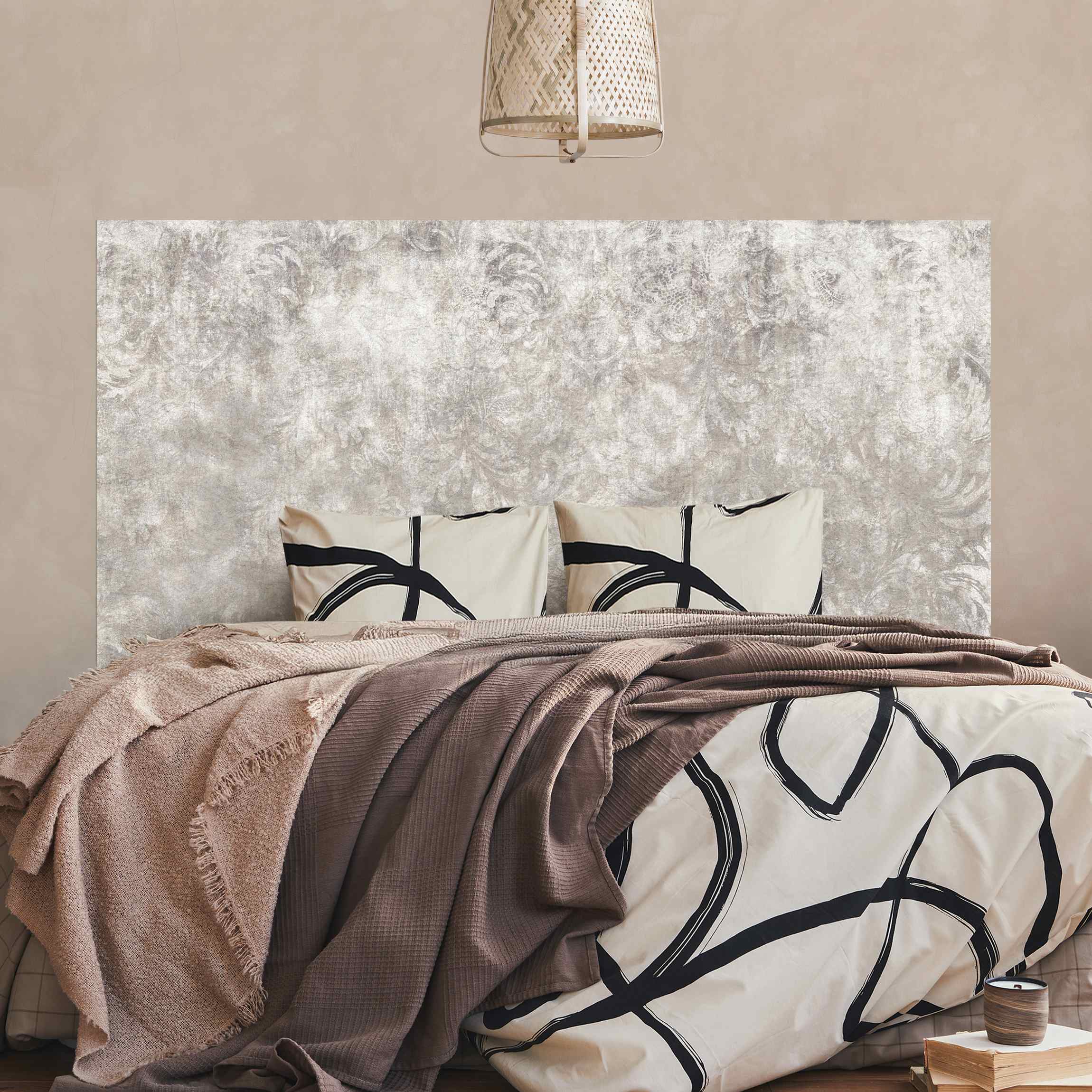 Kopfteil Bett Strukturierte Oberfläche mit Ornamenten