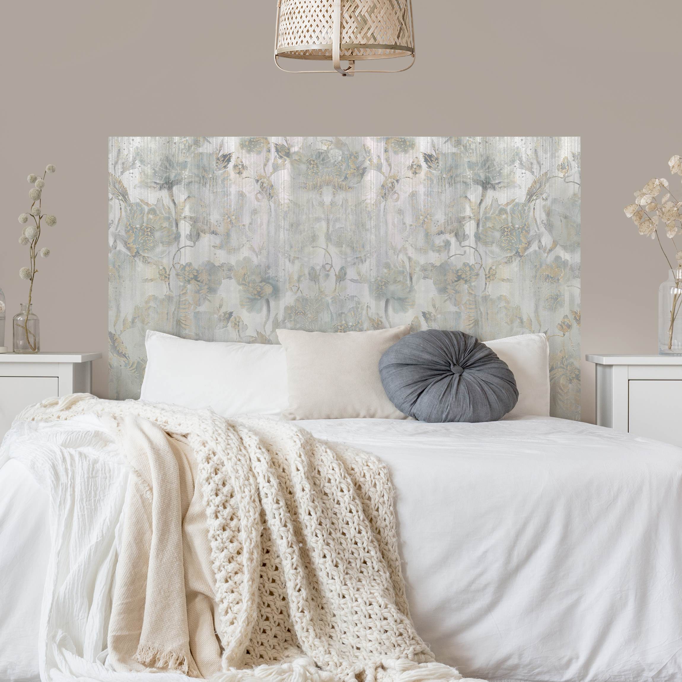 Kopfteil Bett Strukturierte Vintage Blumen