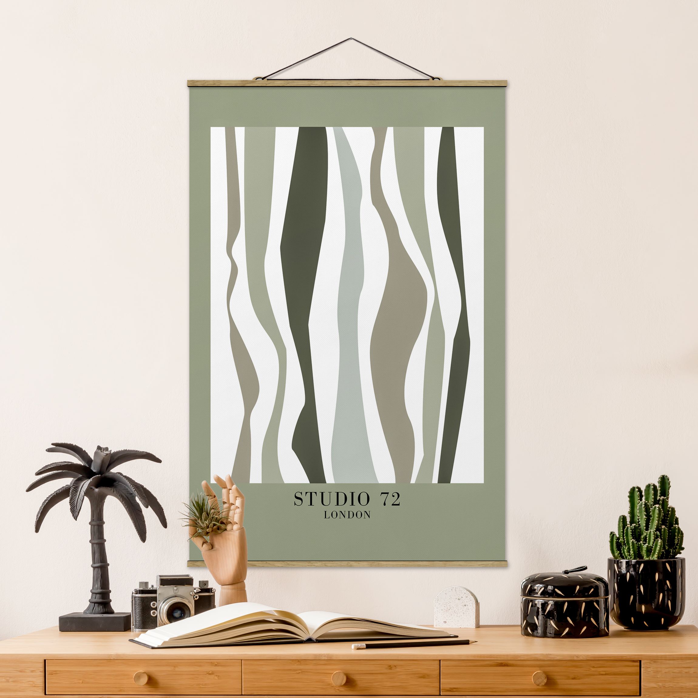 Stoffbild mit Posterleisten Studio 72 - London