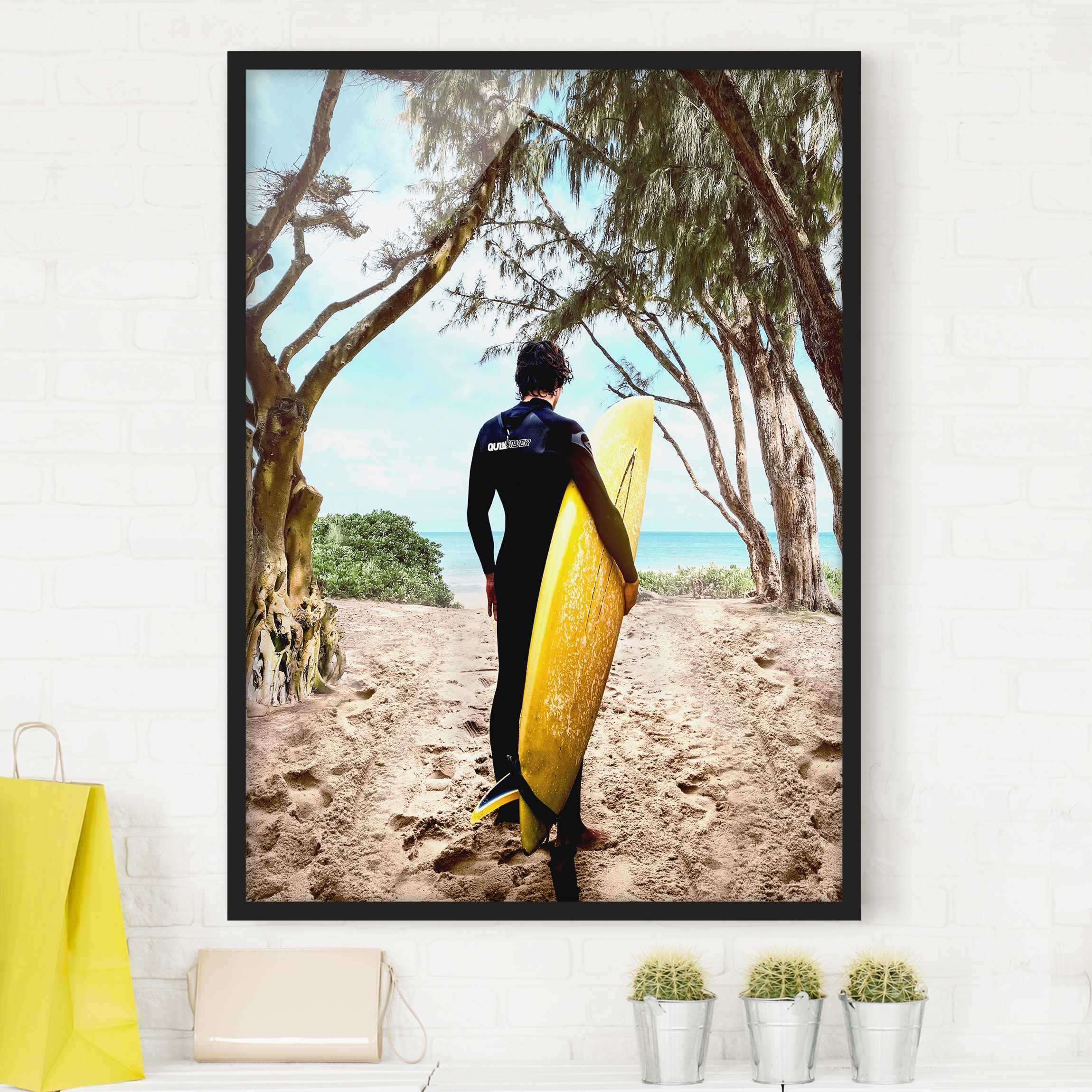 Bild mit Rahmen Surf mit mir