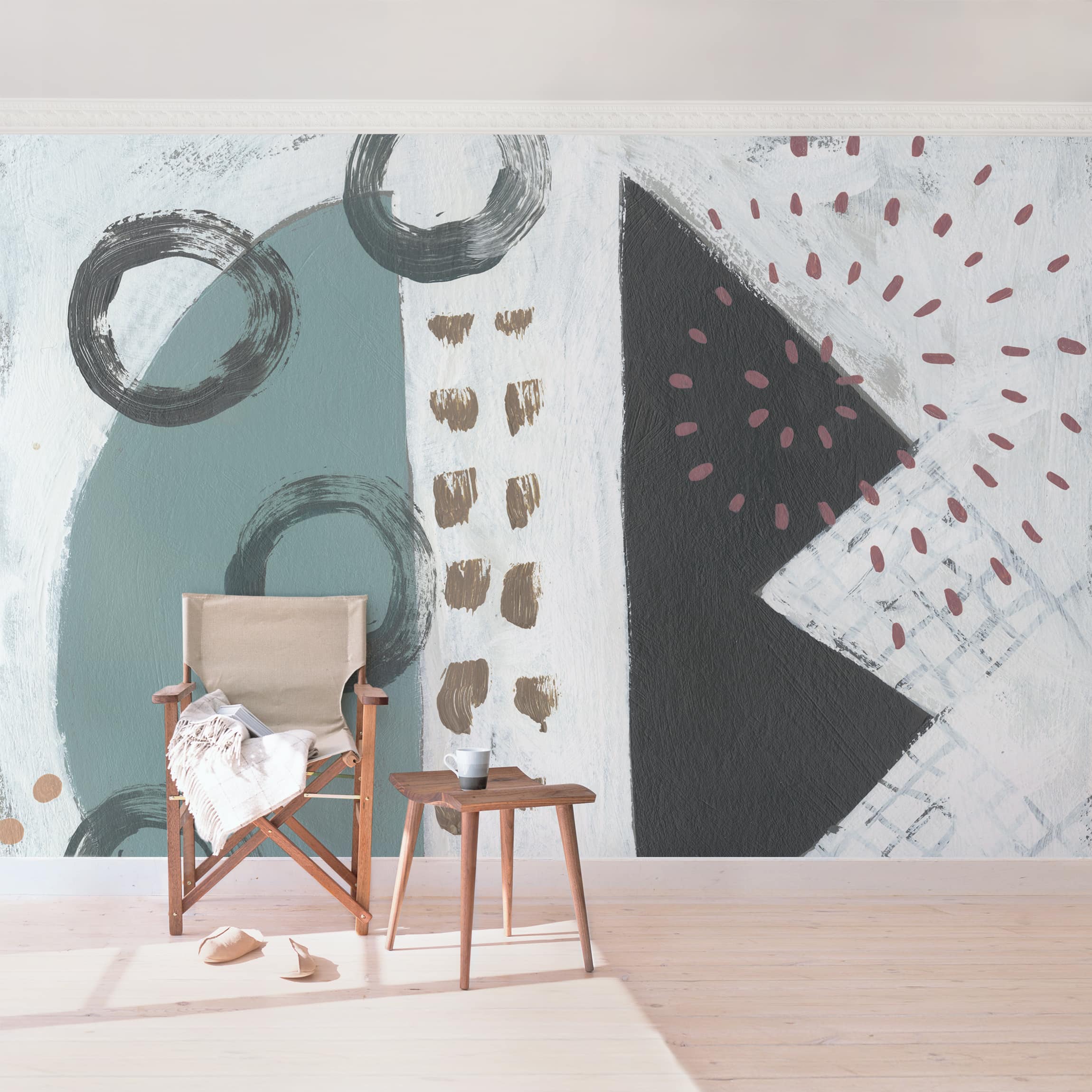 Fototapete Karneval der Formen in Petrol III