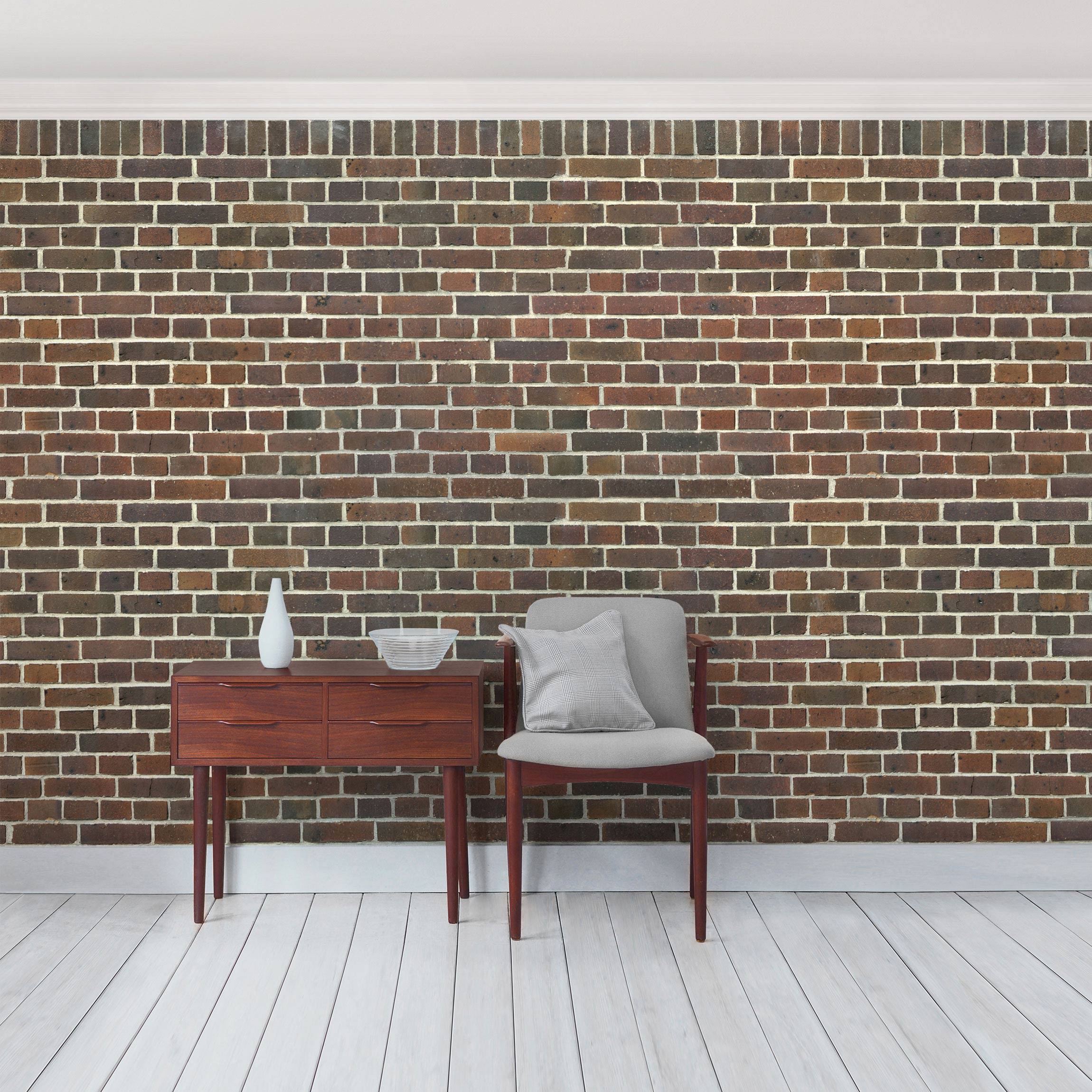 Fototapete Backstein Mauer Rotbraun