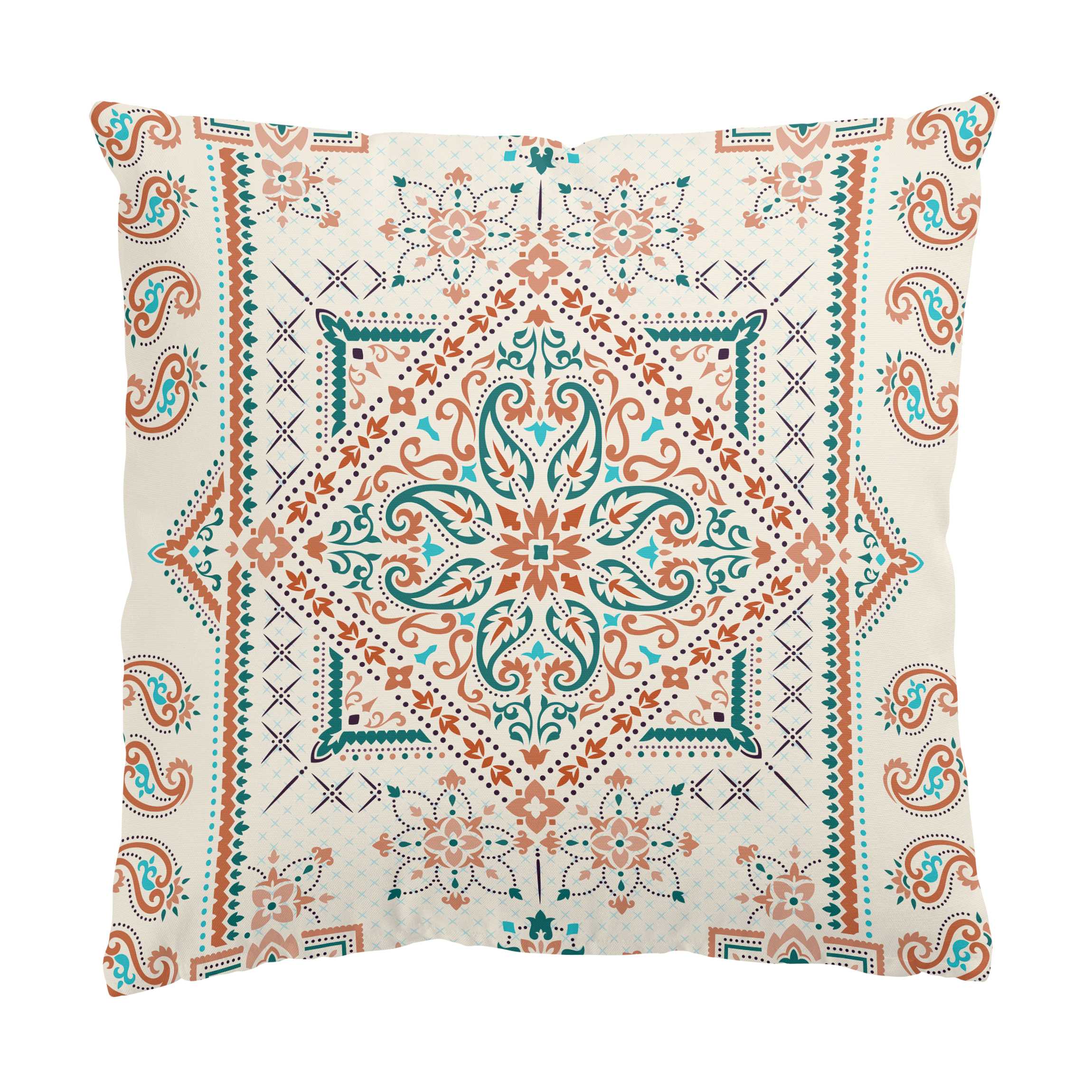 Dekokissen Teppich mit Bandana Muster