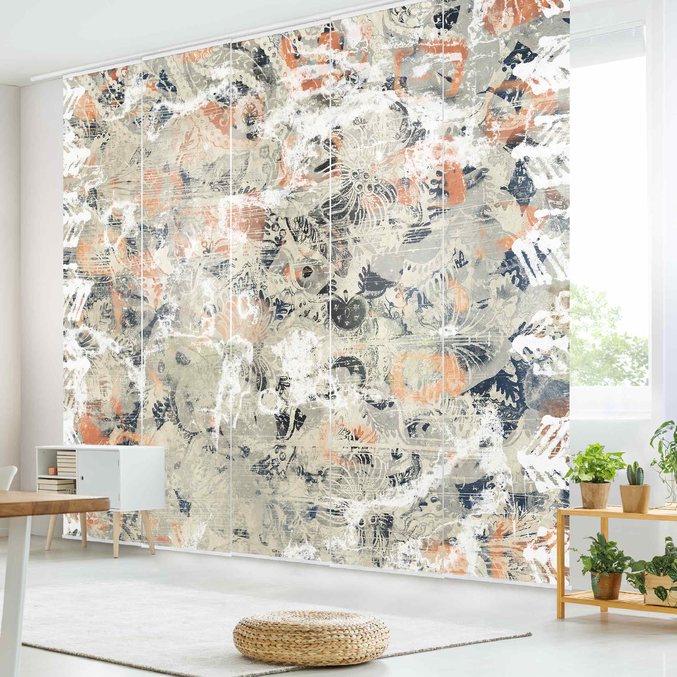 Schiebegardine Terracotta Collage II