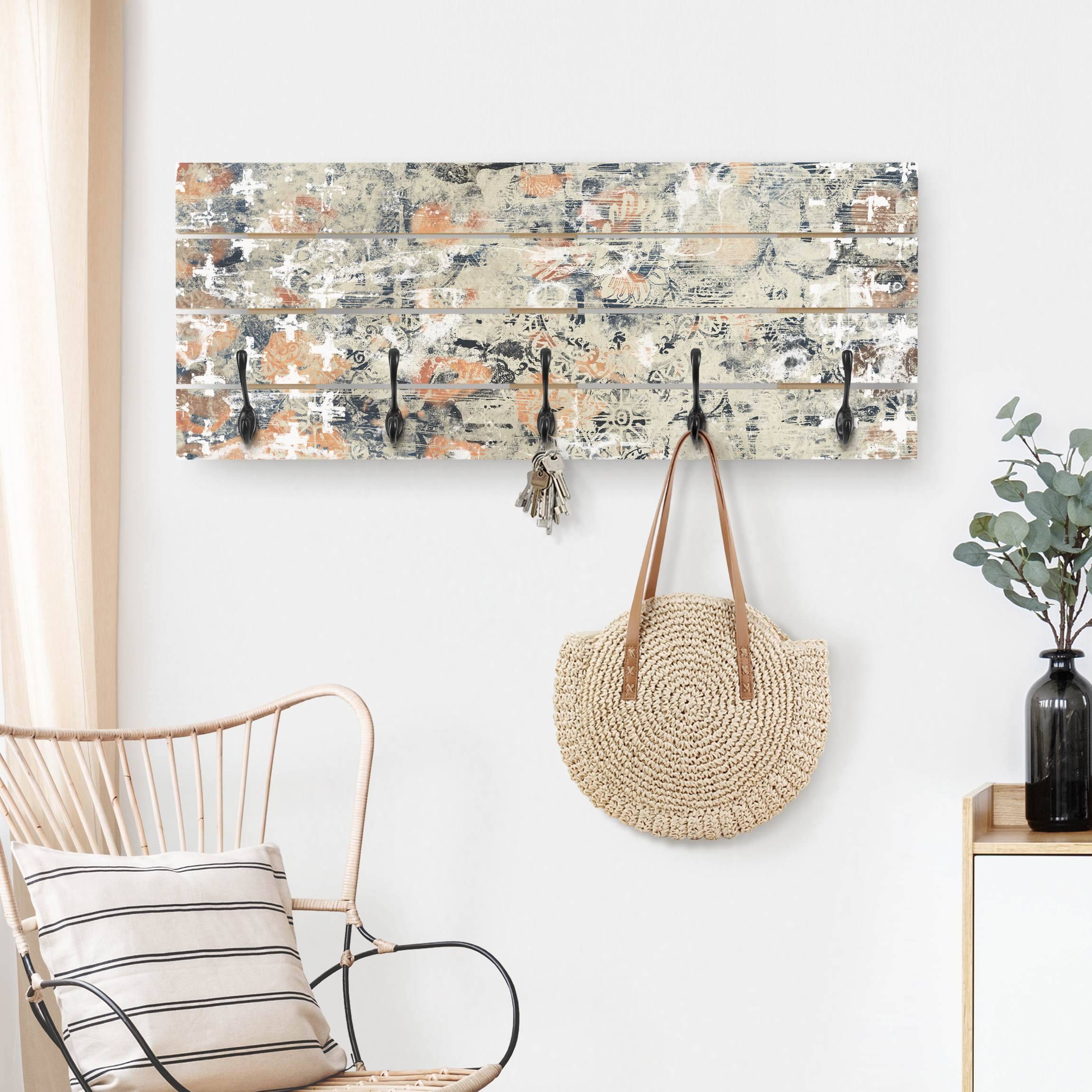 Wandgarderobe Terracotta Collage