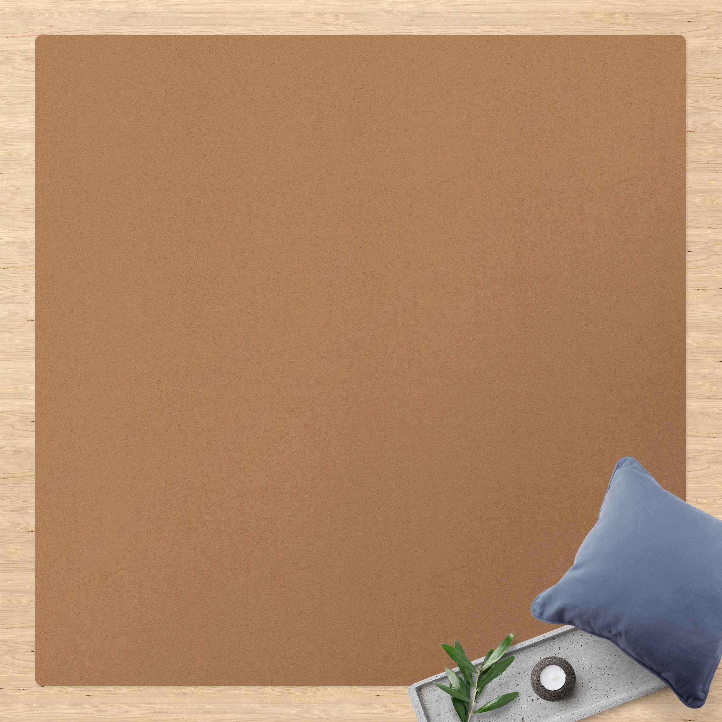 Kork-Teppich Terracotta Taupe