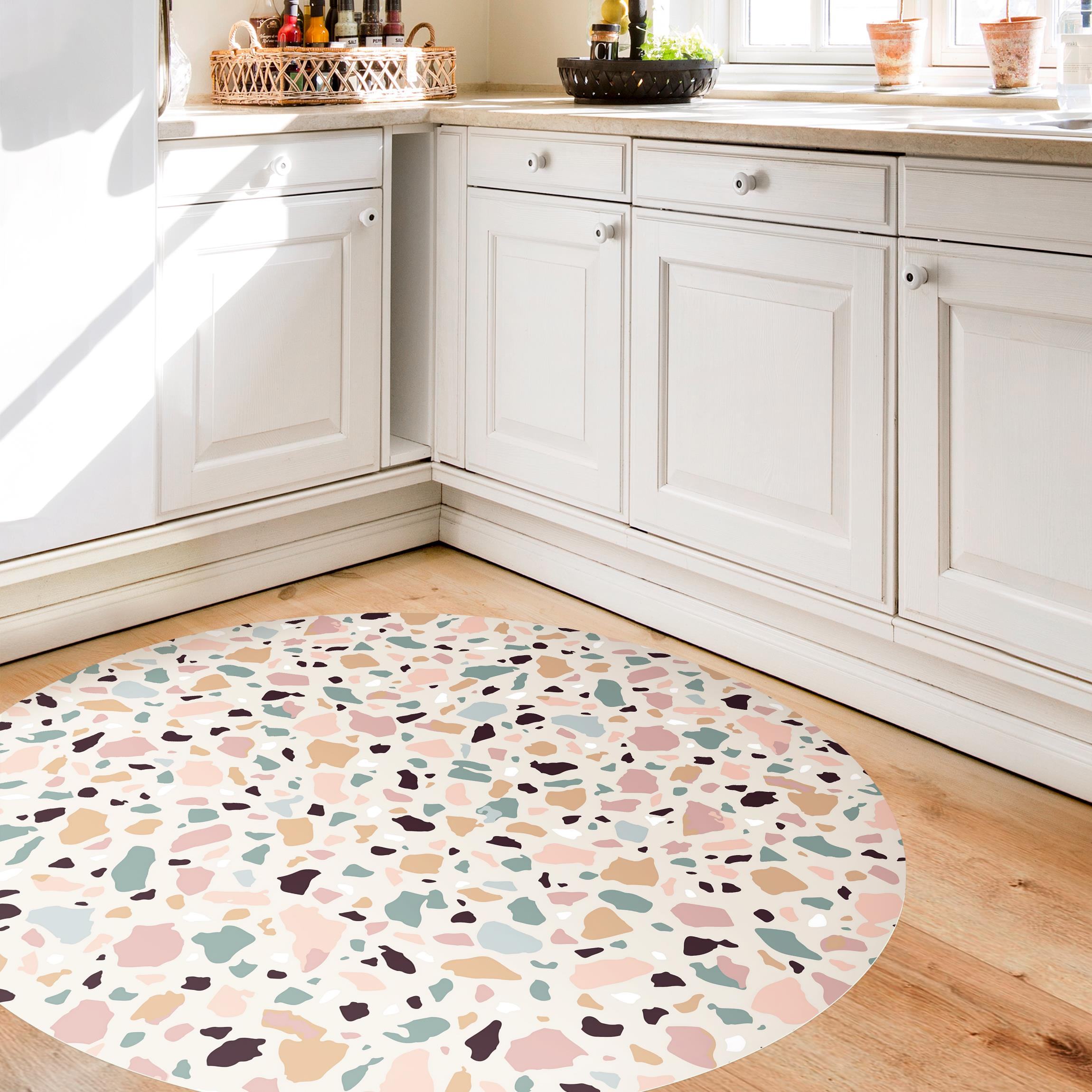 Runder Vinyl-Teppich Terrazzo Muster Napoli