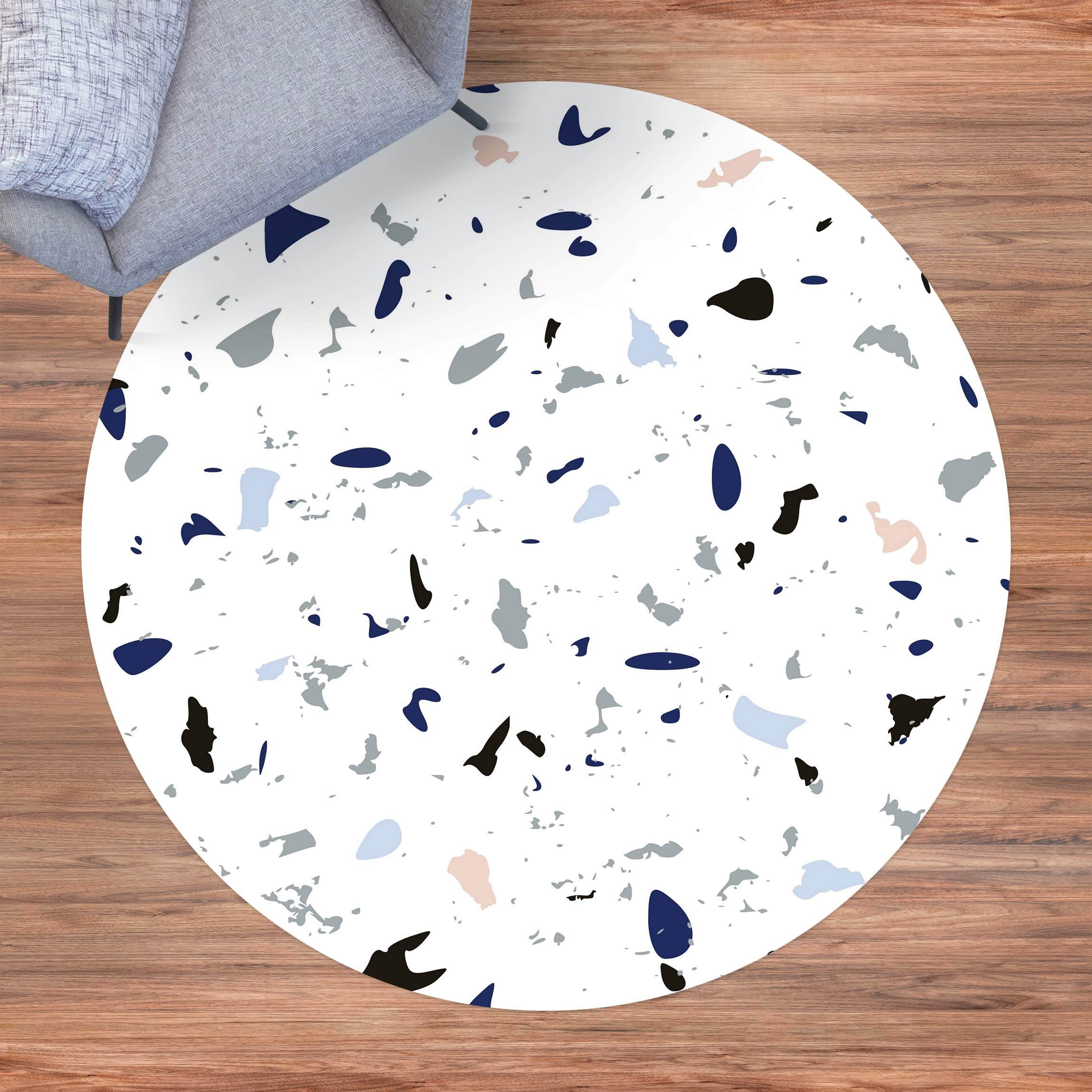 Runder Vinyl-Teppich Terrazzo Wirbelsturm