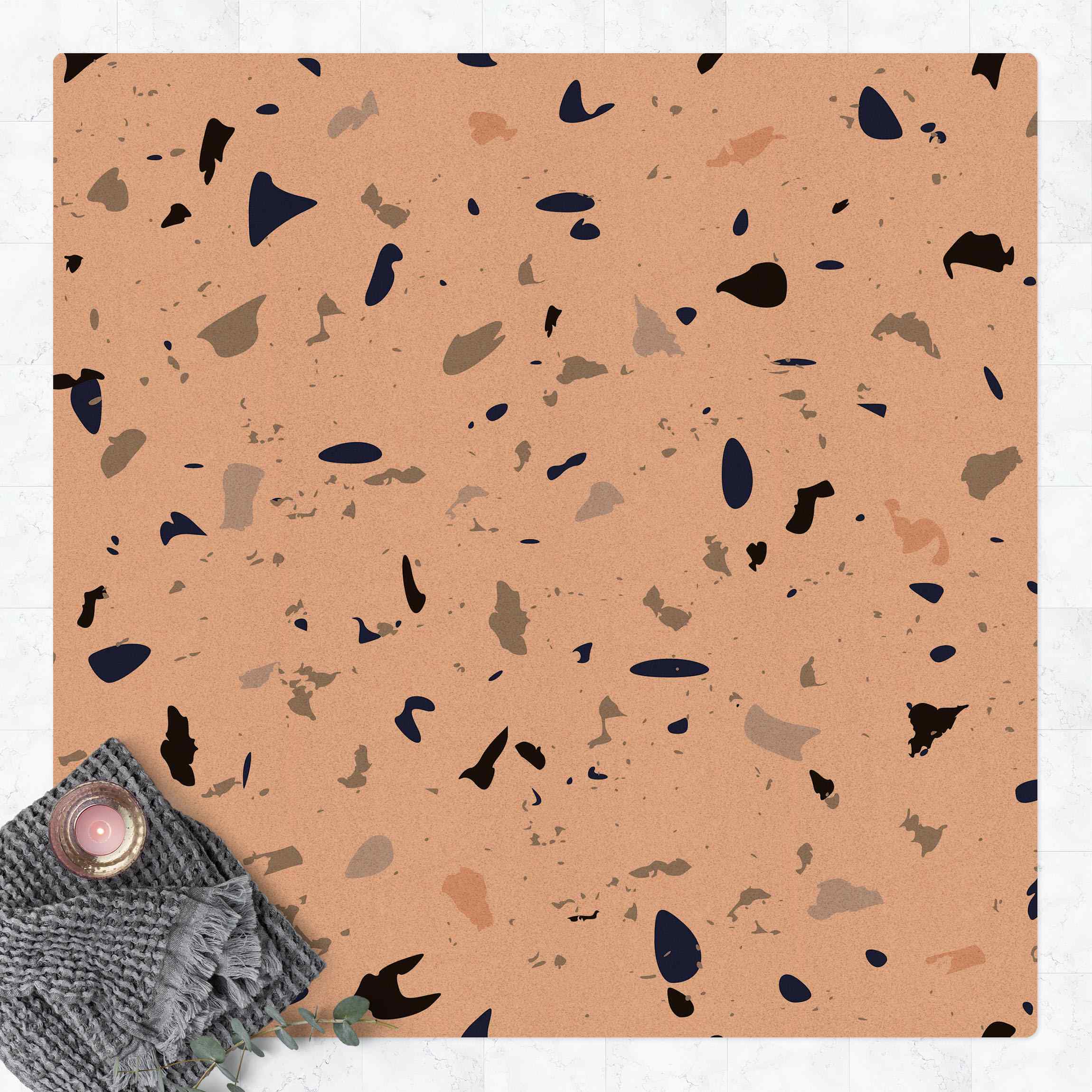 Kork-Teppich Terrazzo Wirbelsturm