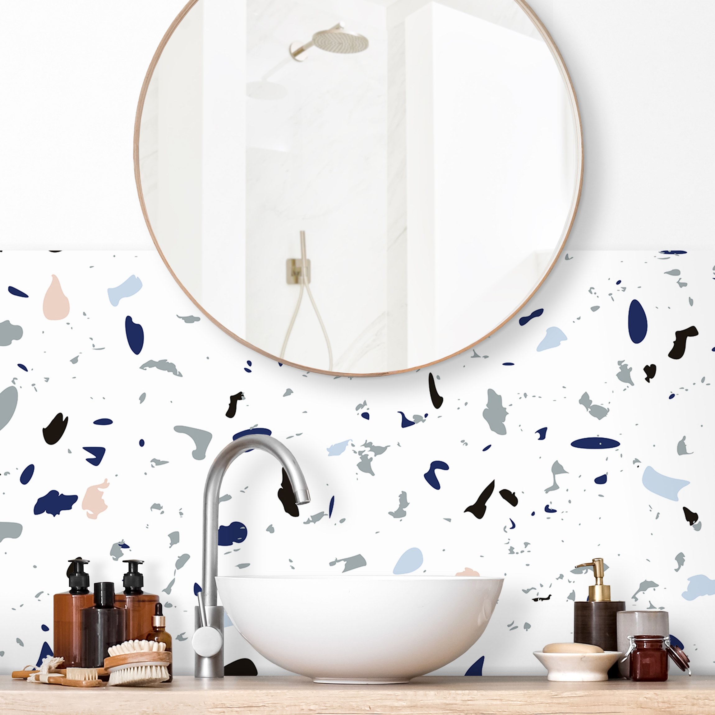 Wandverkleidung Bad Terrazzo Wirbelsturm