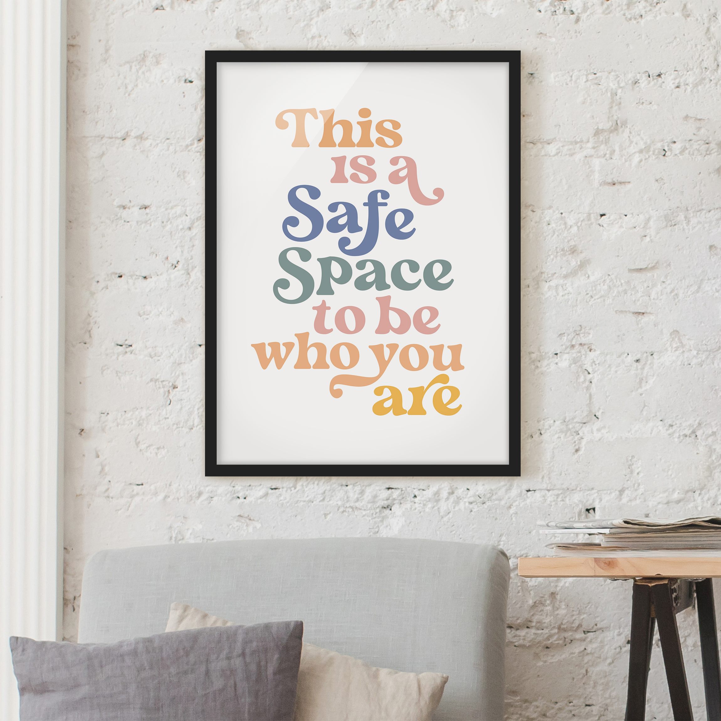 Bild mit Rahmen This is a safe space