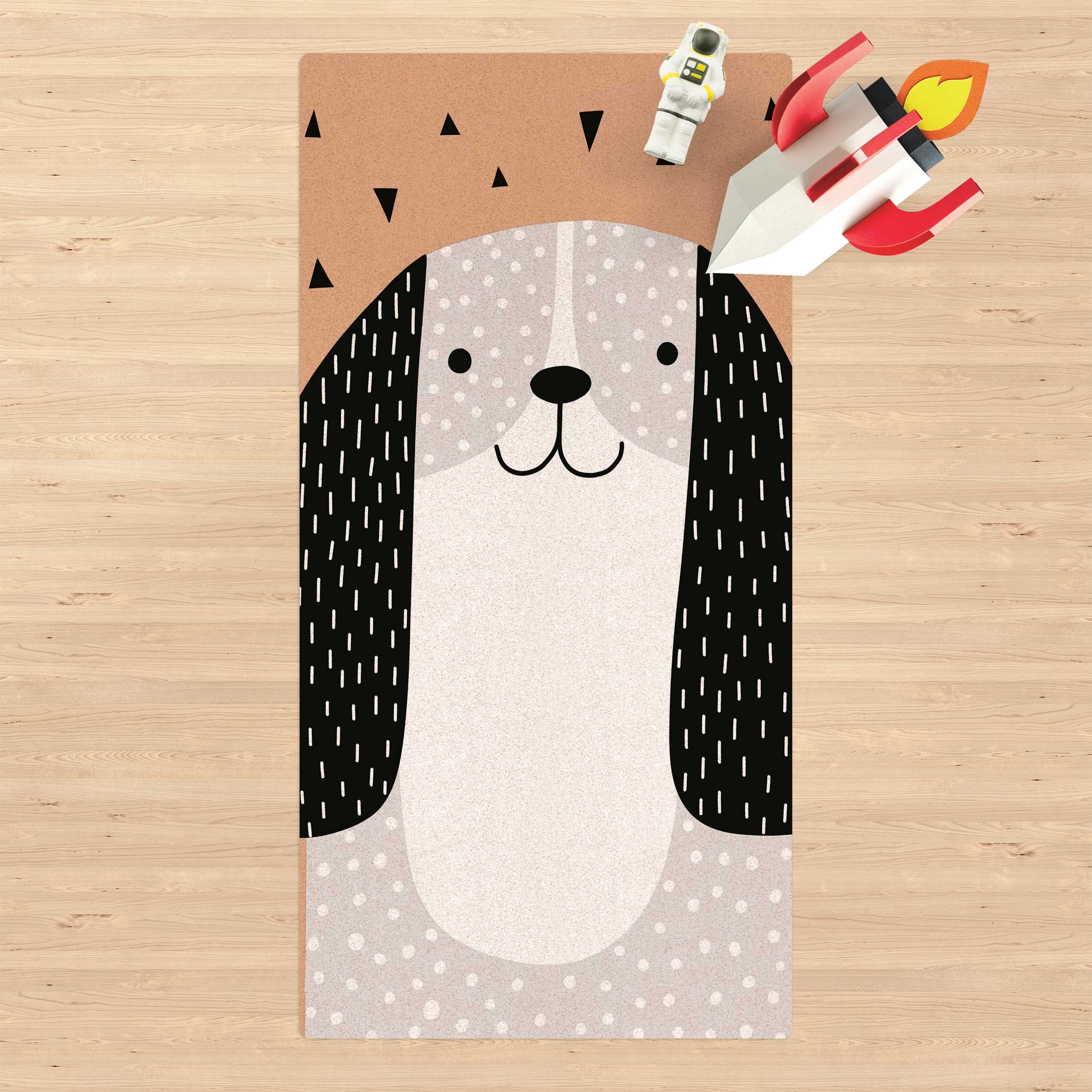 Kork-Teppich Tierpark mit Mustern - Hund