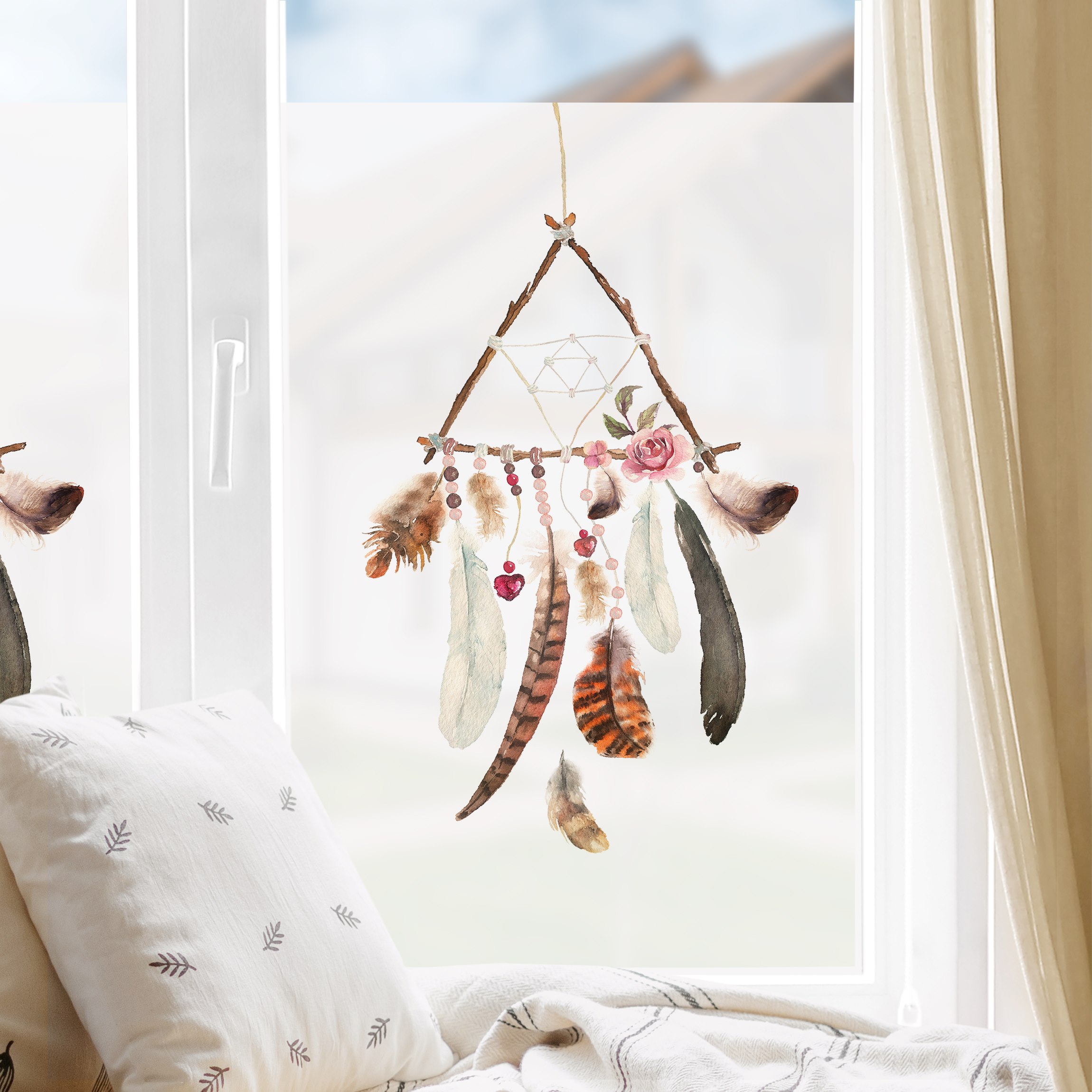 Fensterfolie Traumfänger Dreieck