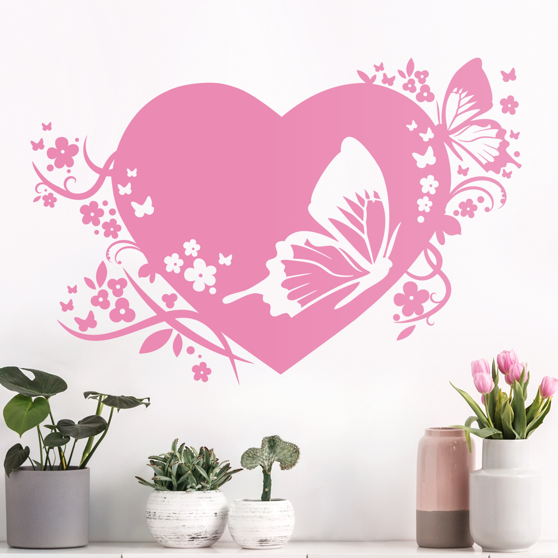 Wandtattoo Blumen Traumhaftes Herz