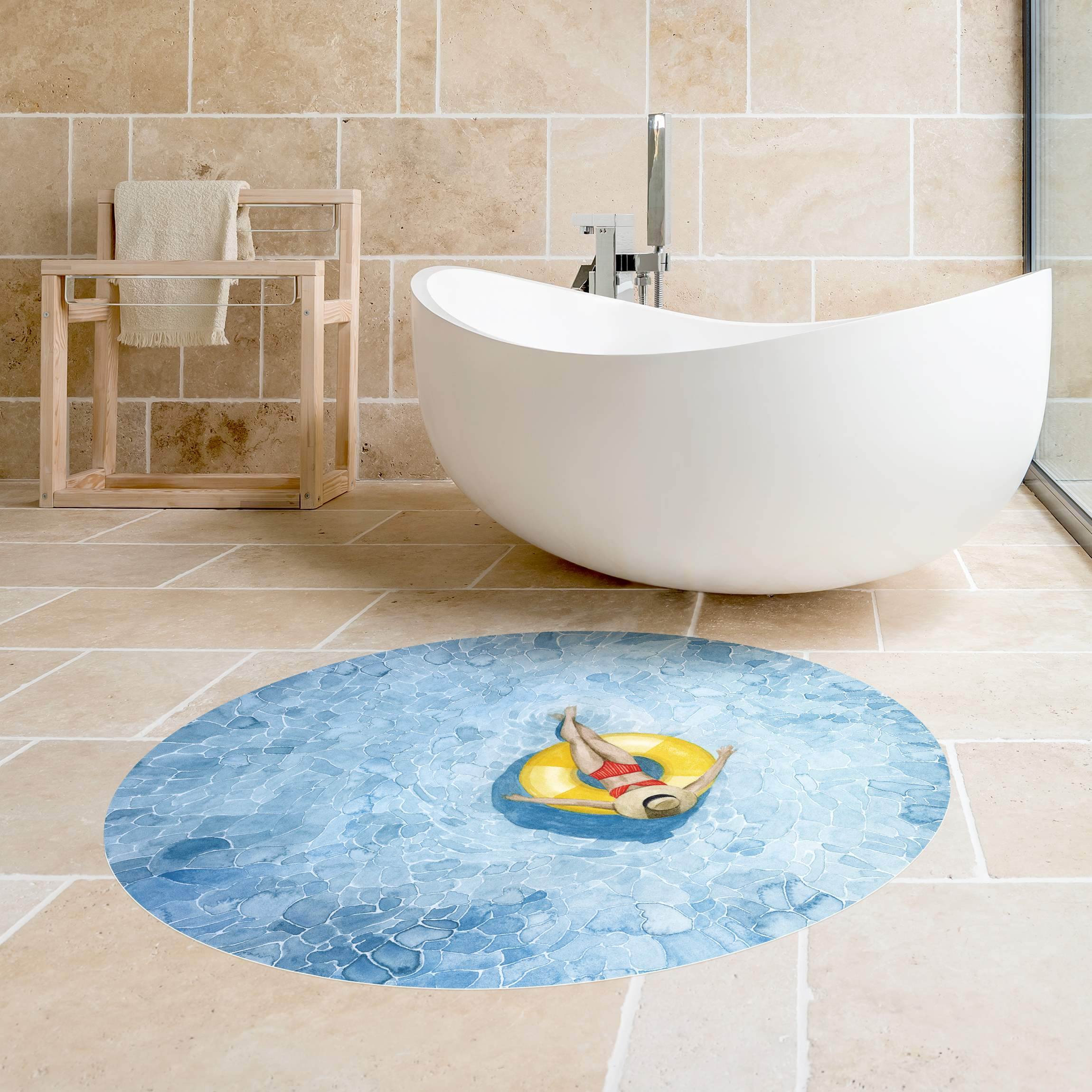 Runder Vinyl-Teppich Treibenlassen