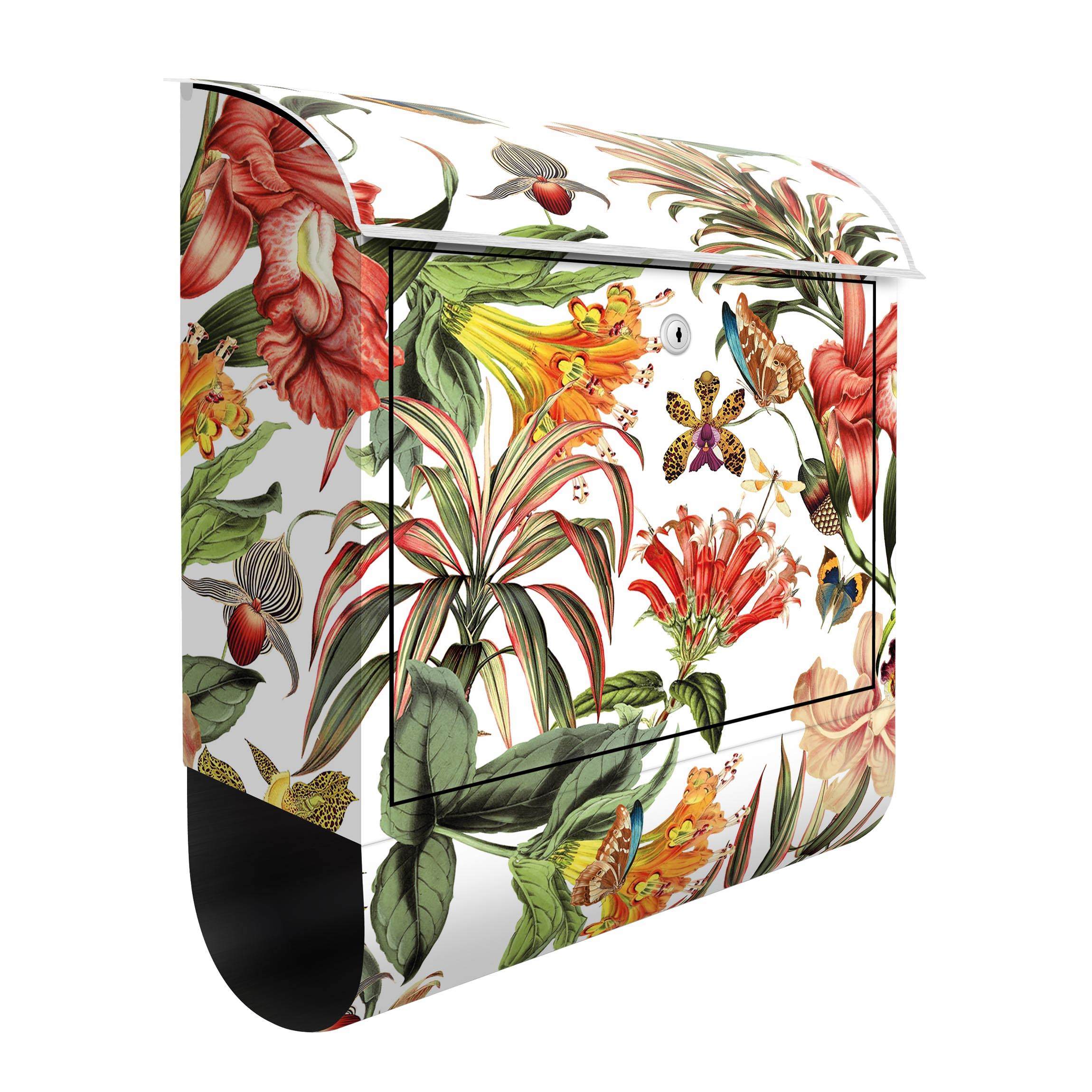 Briefkasten Tropische Blumen