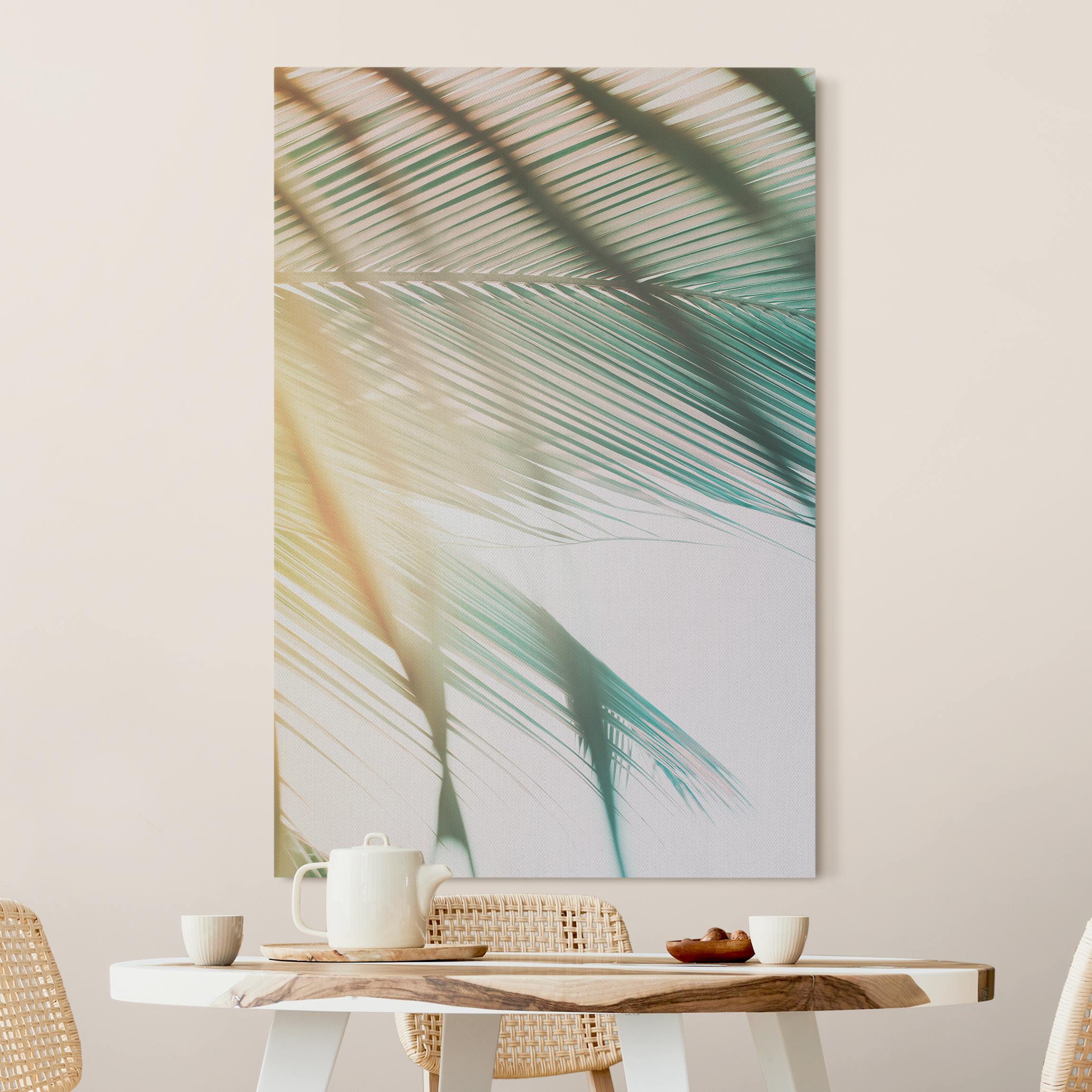 Akustikbild Tropische Pflanzen Palmen bei Sonnenuntergang II