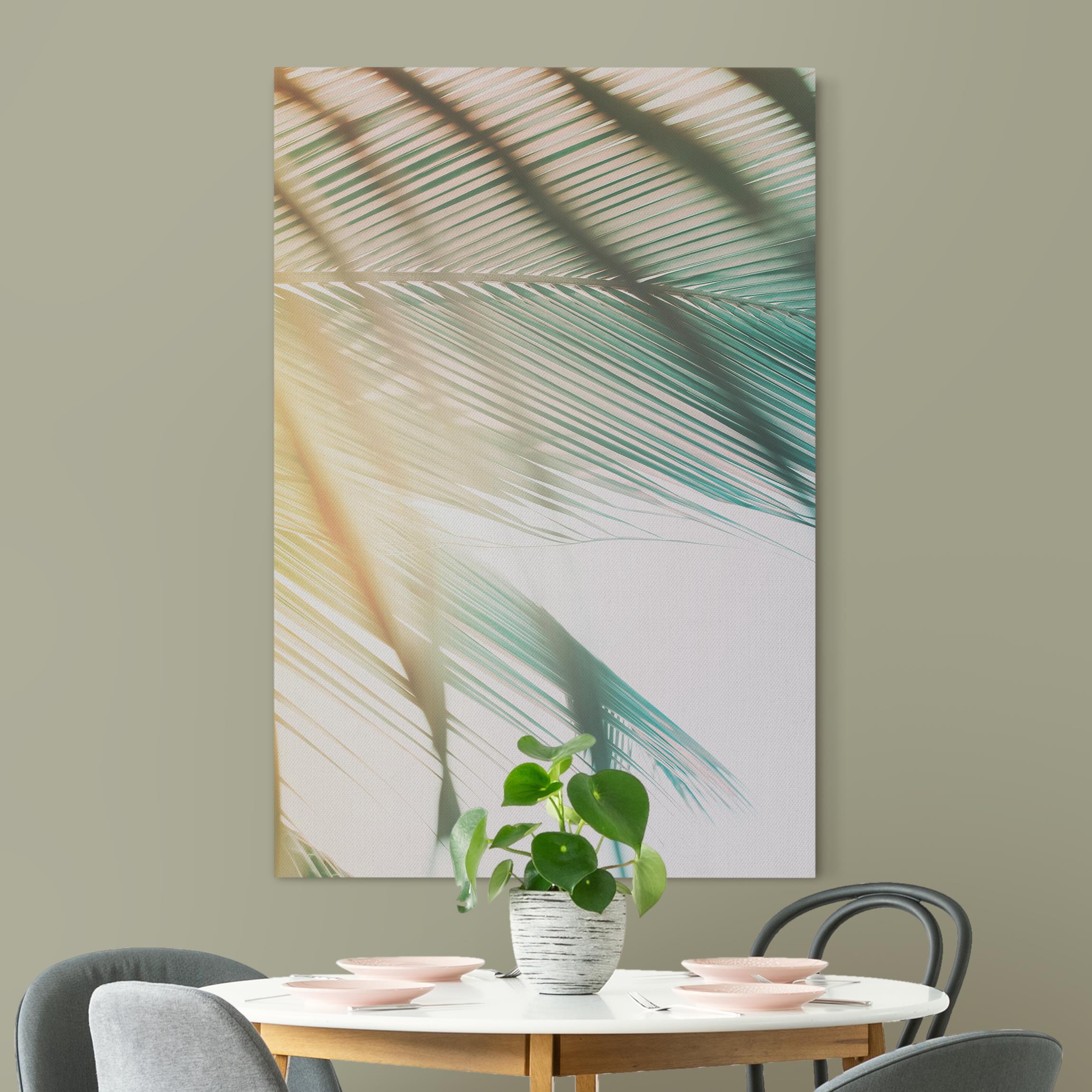 Akustikbild Tropische Pflanzen Palmen bei Sonnenuntergang II