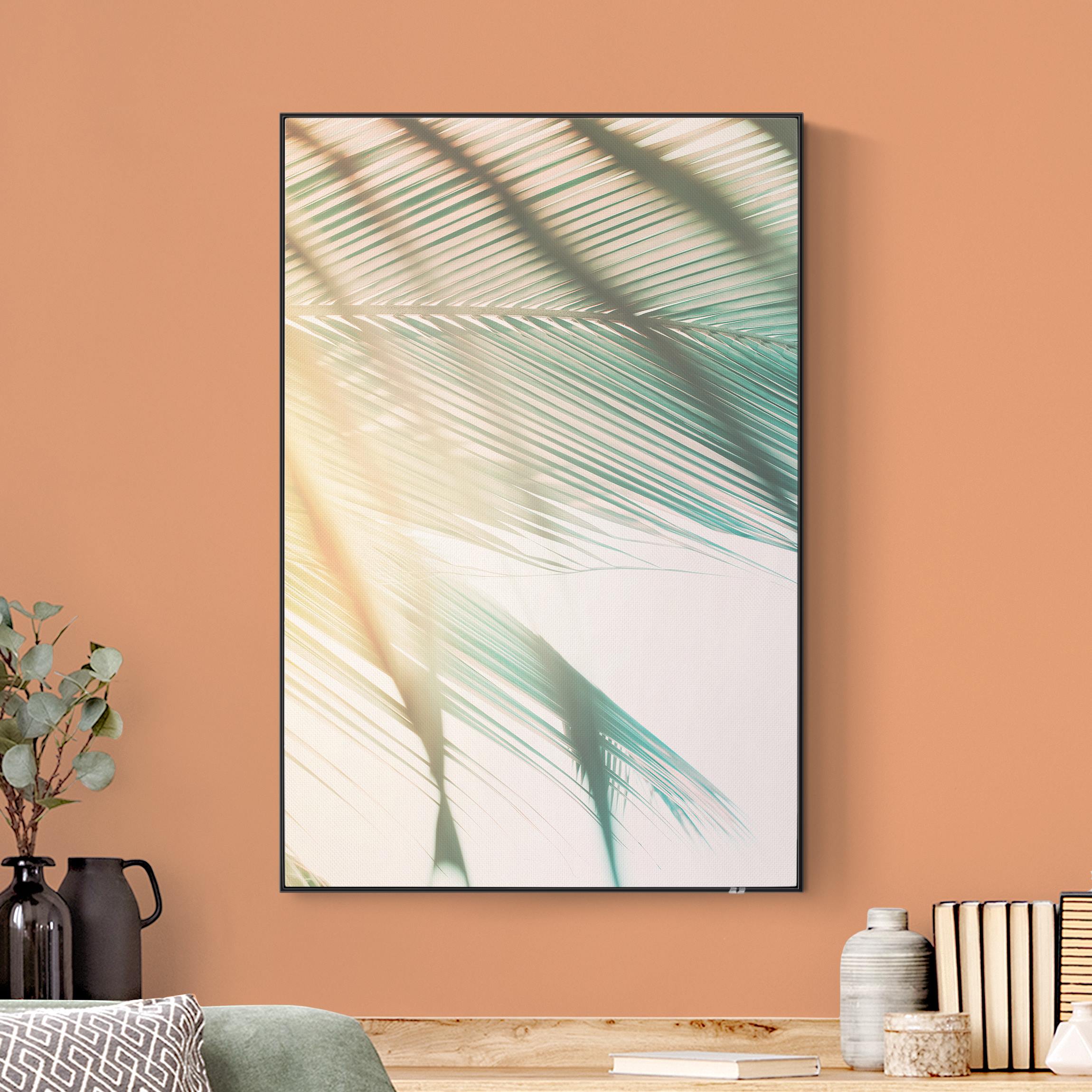 Akustik-Wechselbild Tropische Pflanzen Palmen bei Sonnenuntergang II