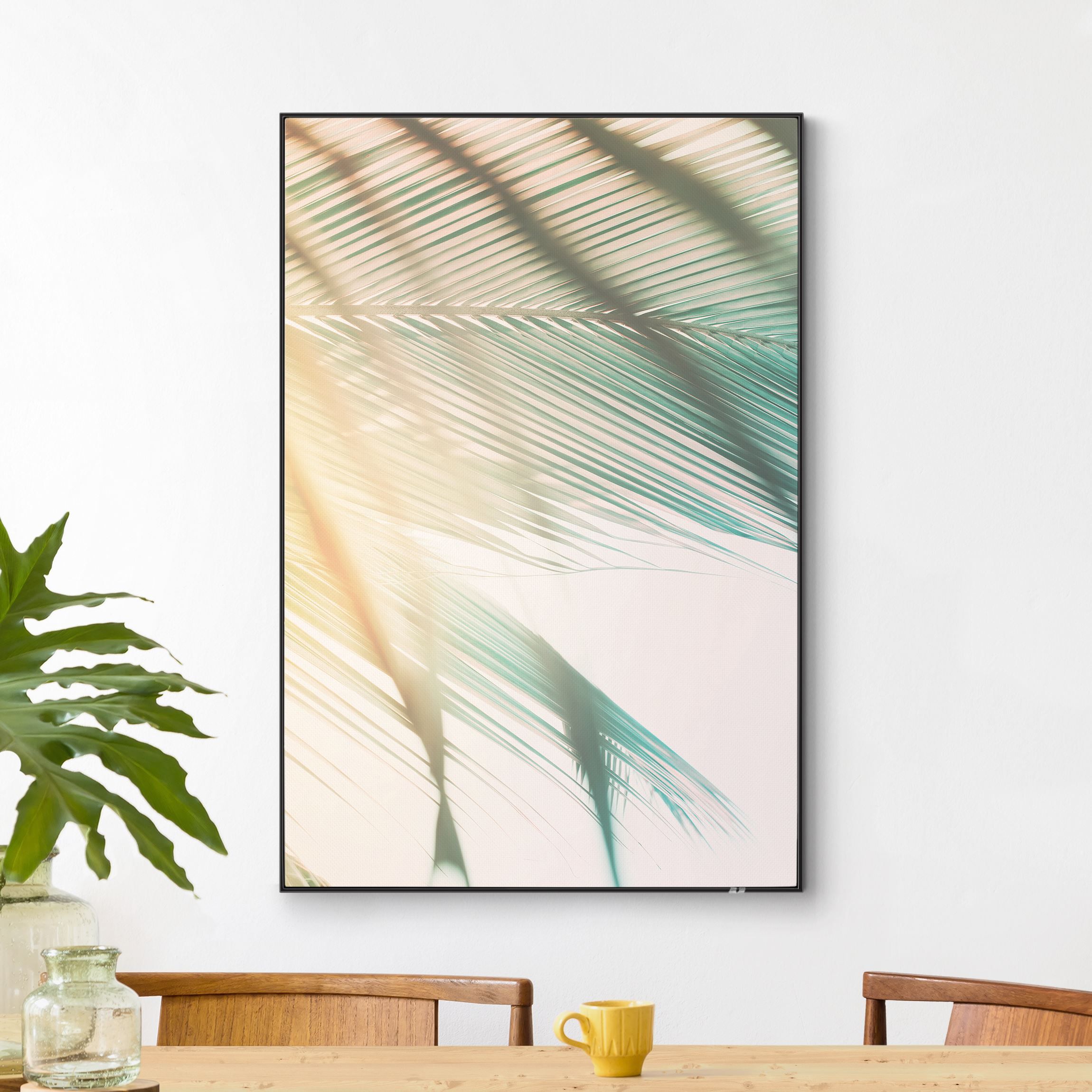 Wechselbild Tropische Pflanzen Palmen bei Sonnenuntergang II