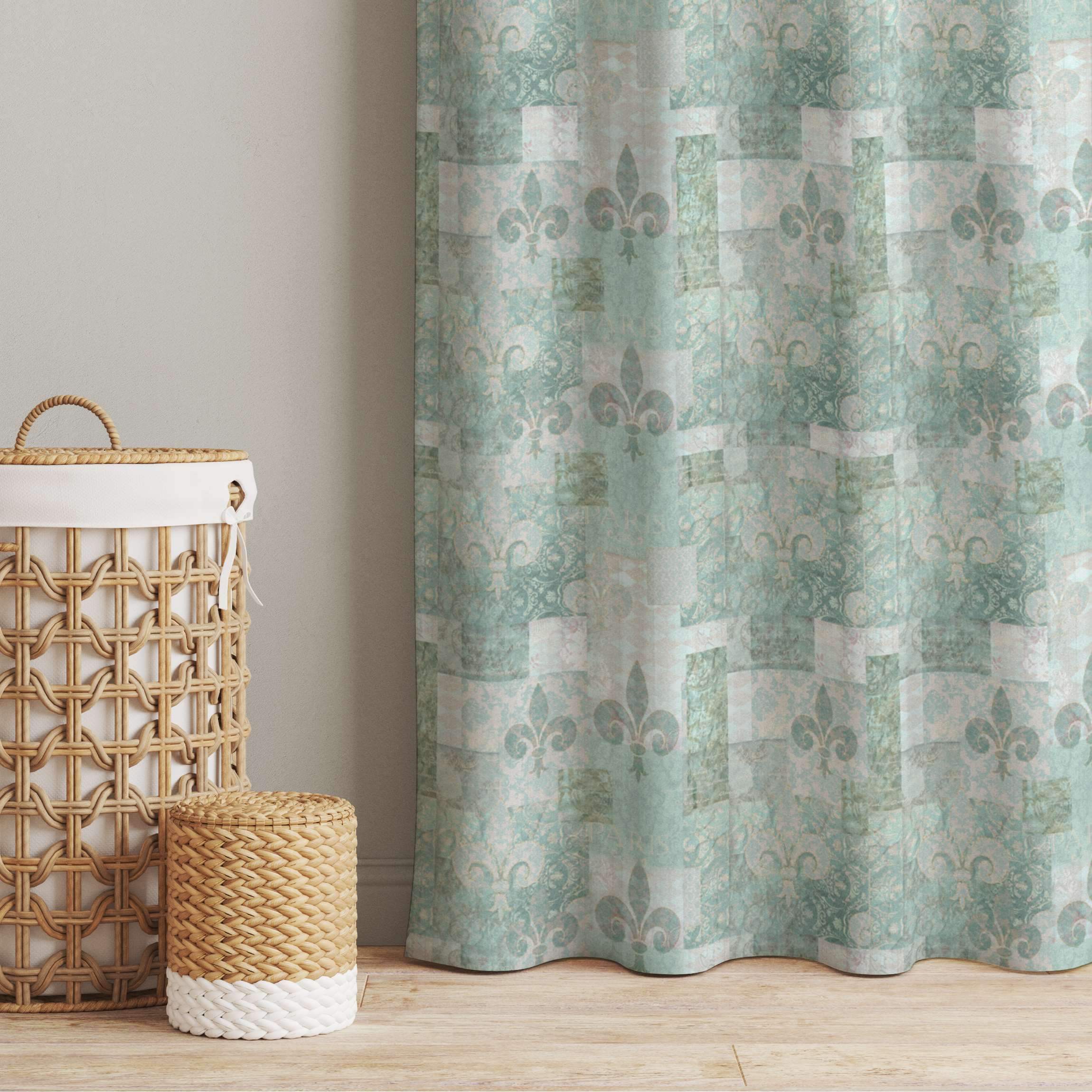 Vorhang Türkis Patchwork