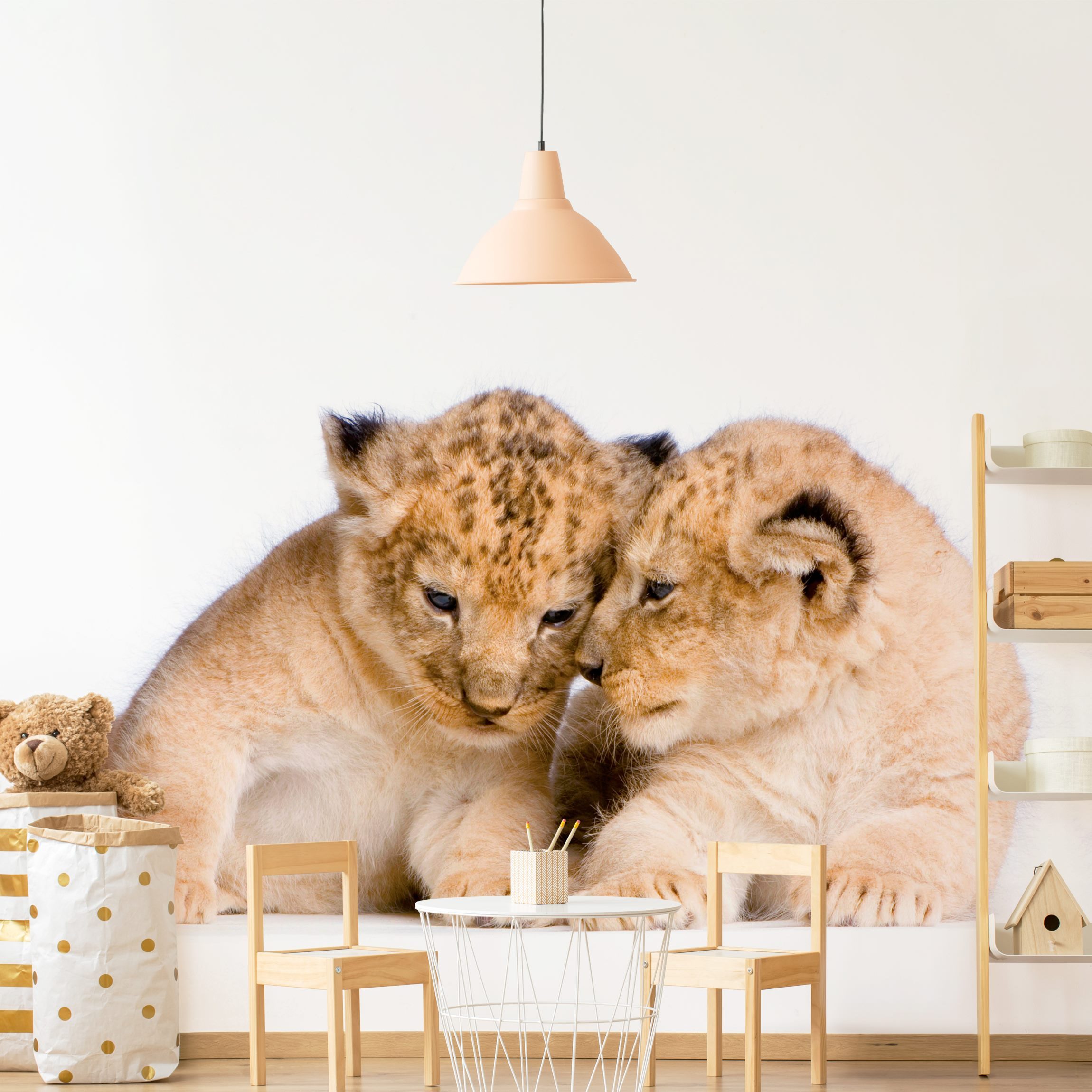 Fototapete Tiere Two Lion Babys