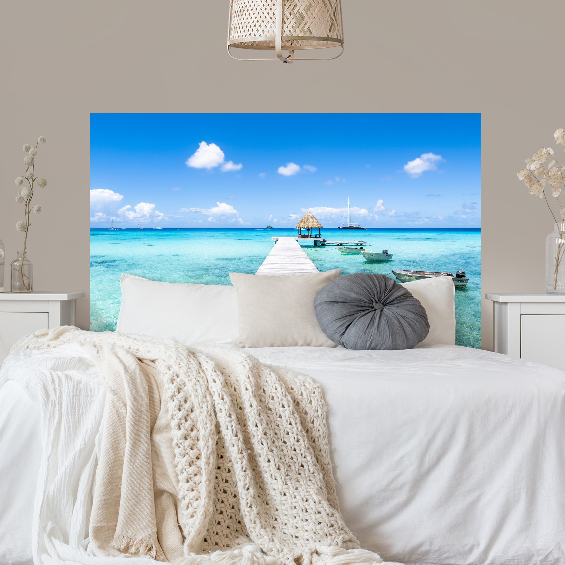 Kopfteil Bett Urlaub in den Tropen