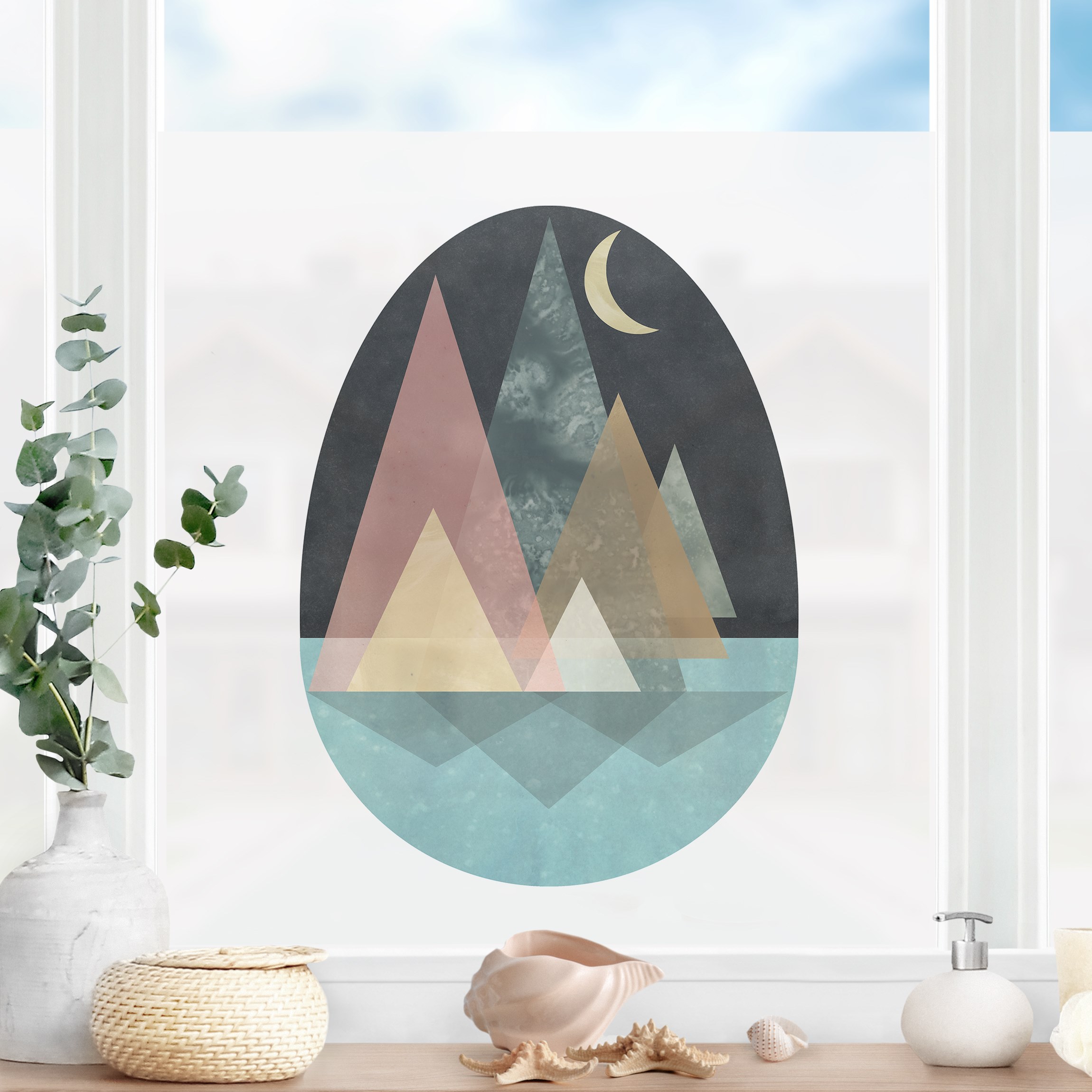 Fensterfolie Utopische Landschaft - Mond