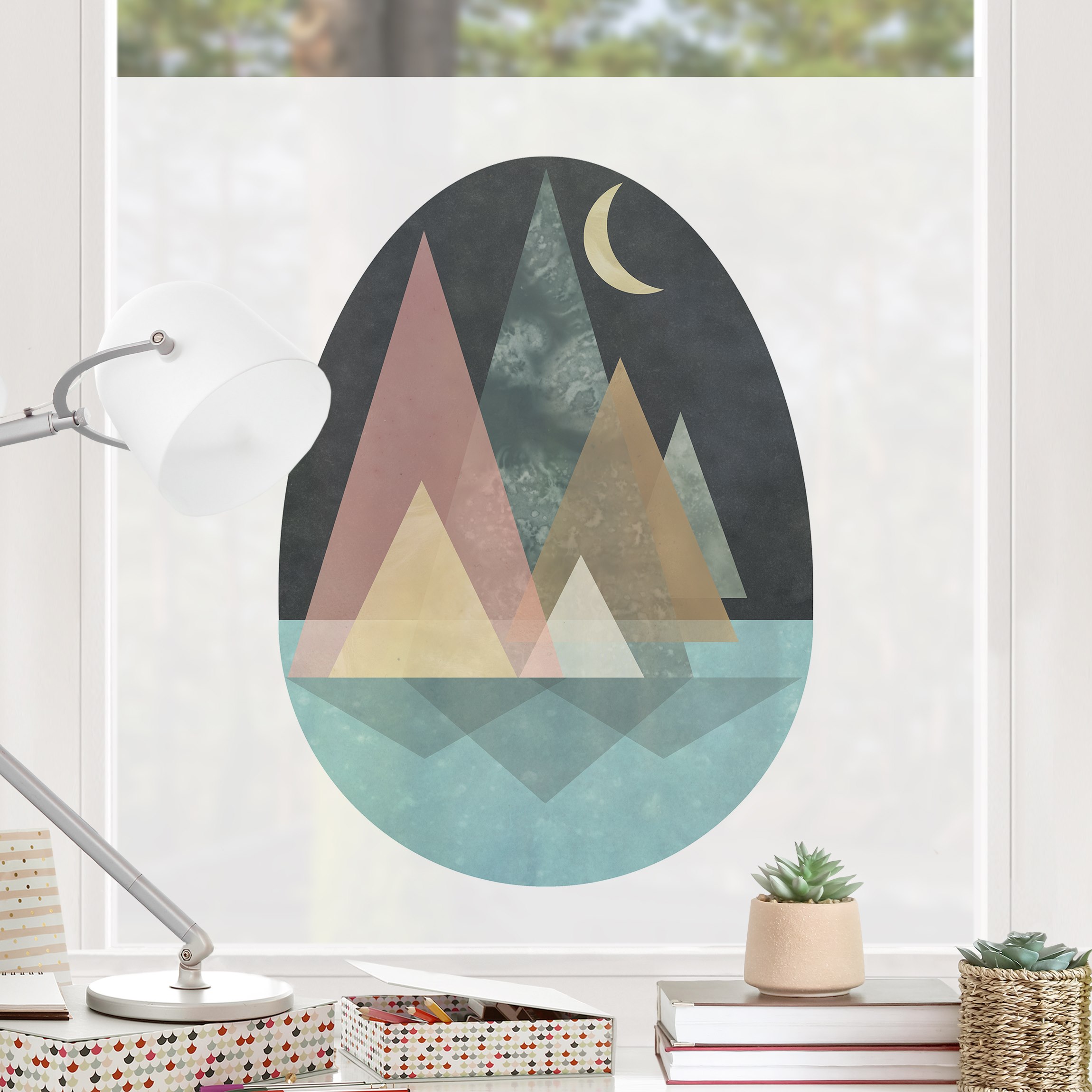 Fensterfolie Utopische Landschaft - Mond