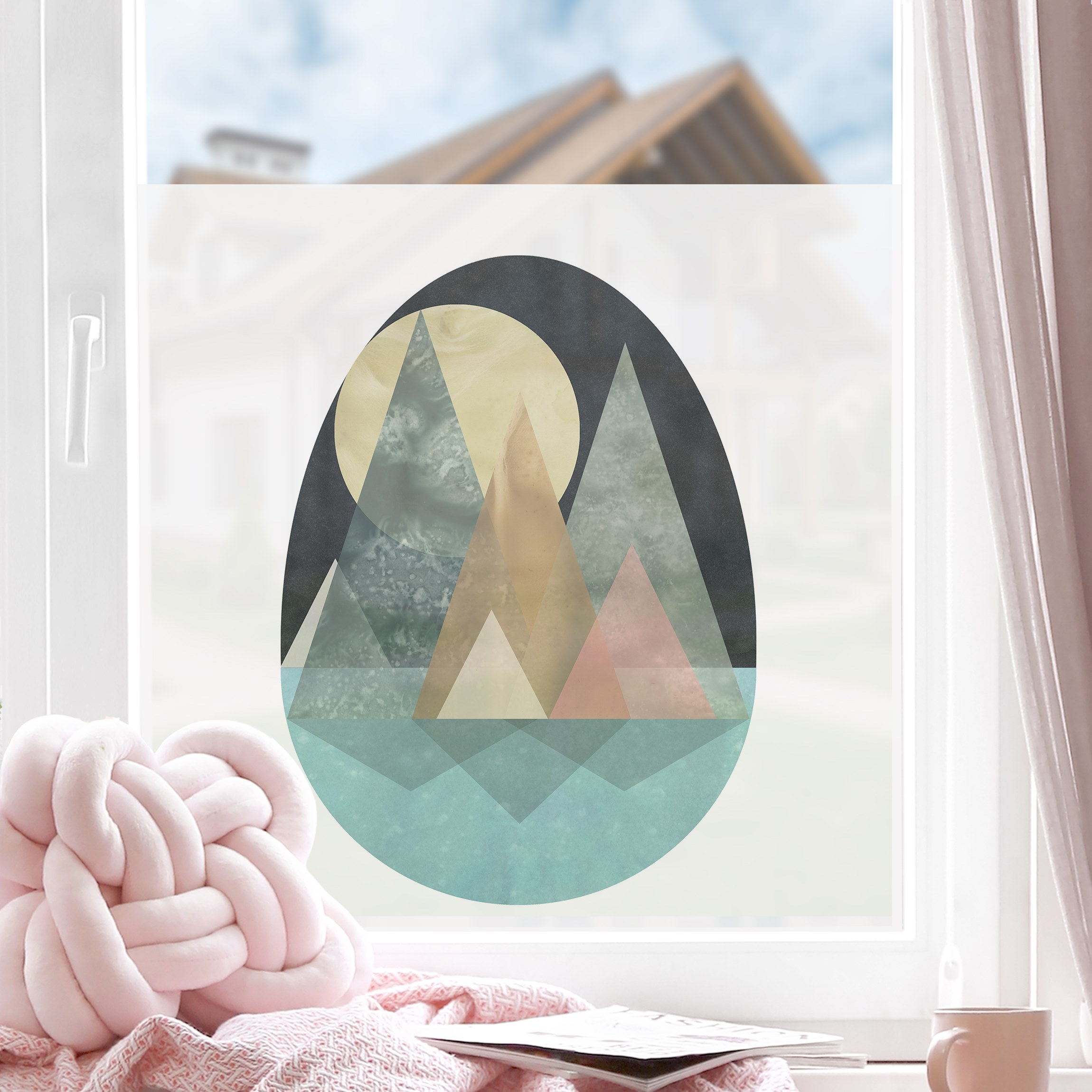 Fensterfolie Utopische Landschaft - Sonne