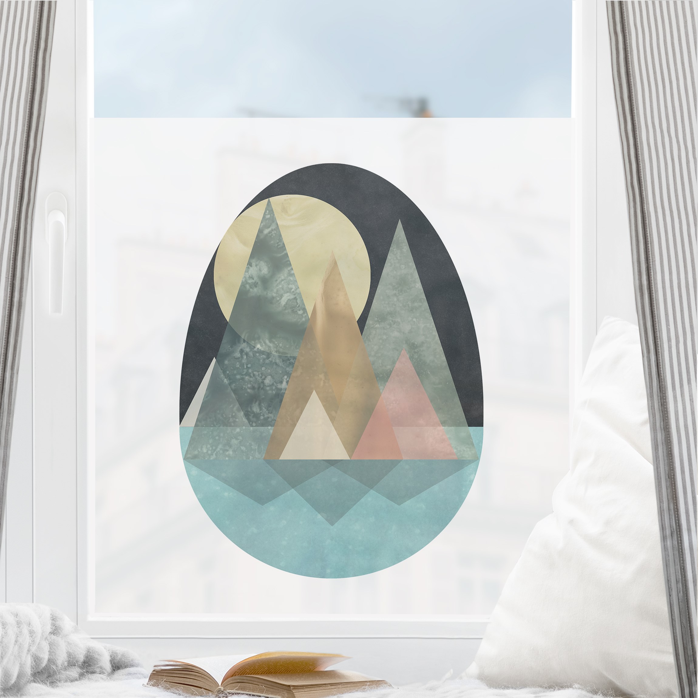 Fensterfolie Utopische Landschaft - Sonne