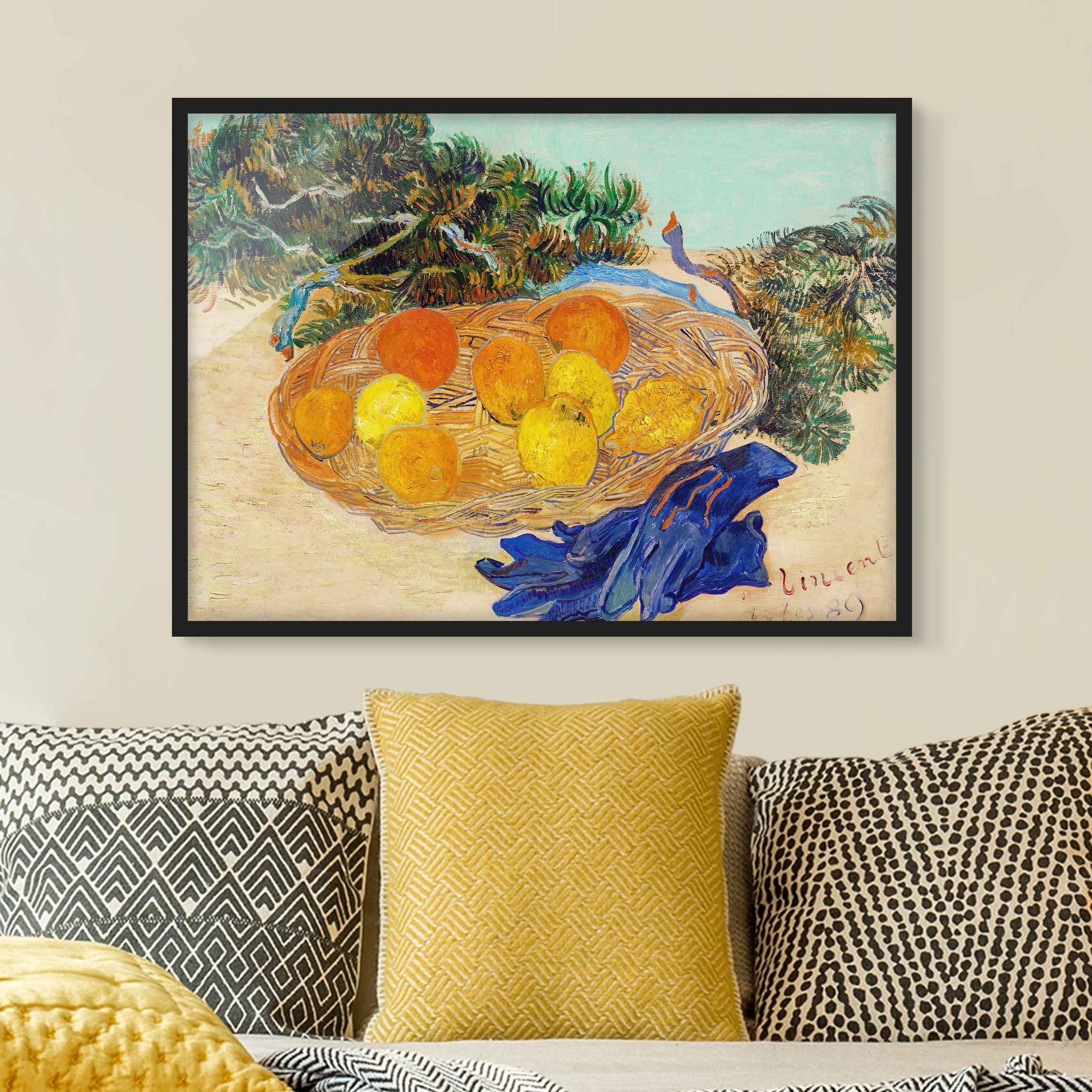 Bild mit Rahmen Van Gogh - Stillleben mit Orangen