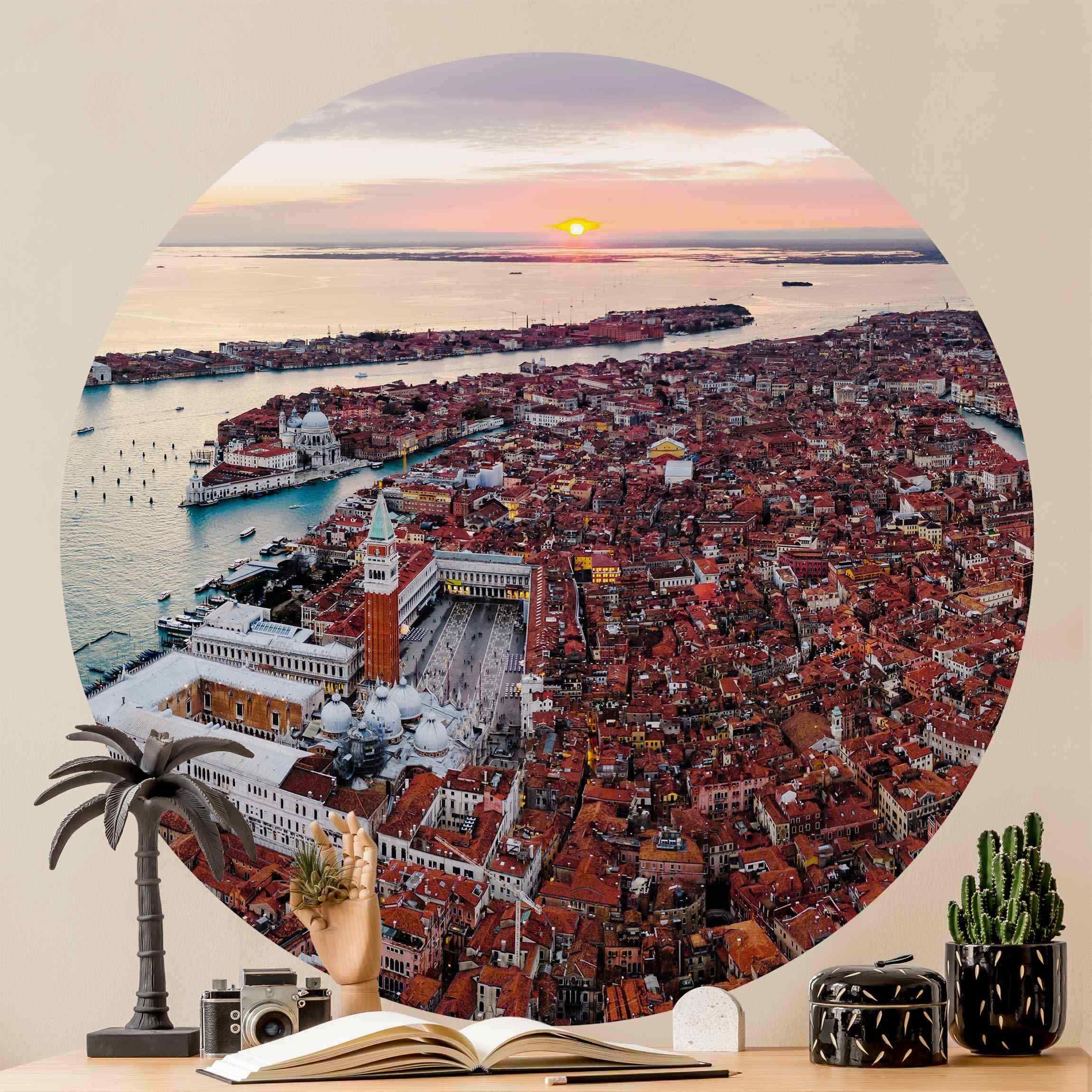 Runde Tapete selbstklebend Venedig