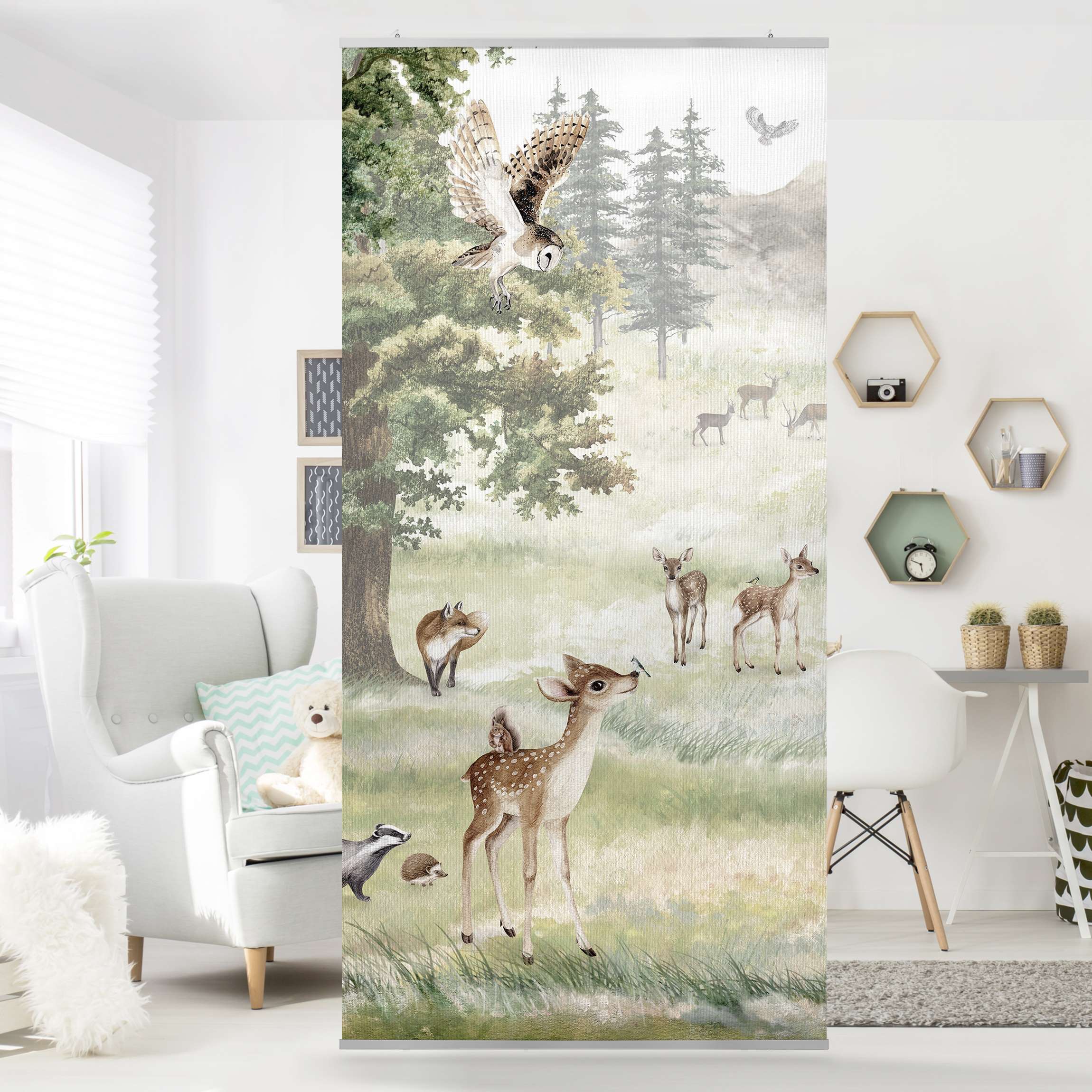 Raumteiler Versammlung der Waldtiere