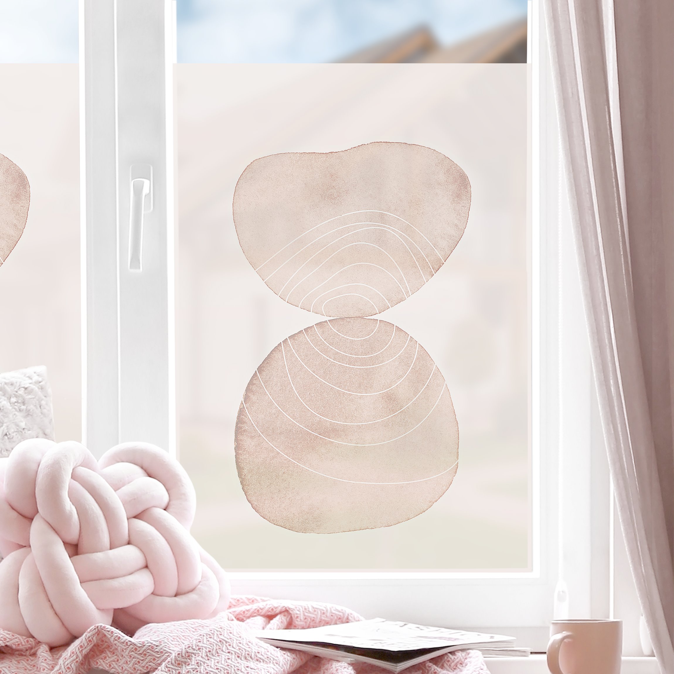 Fensterfolie Verspielte Impressionen mit Tupfen