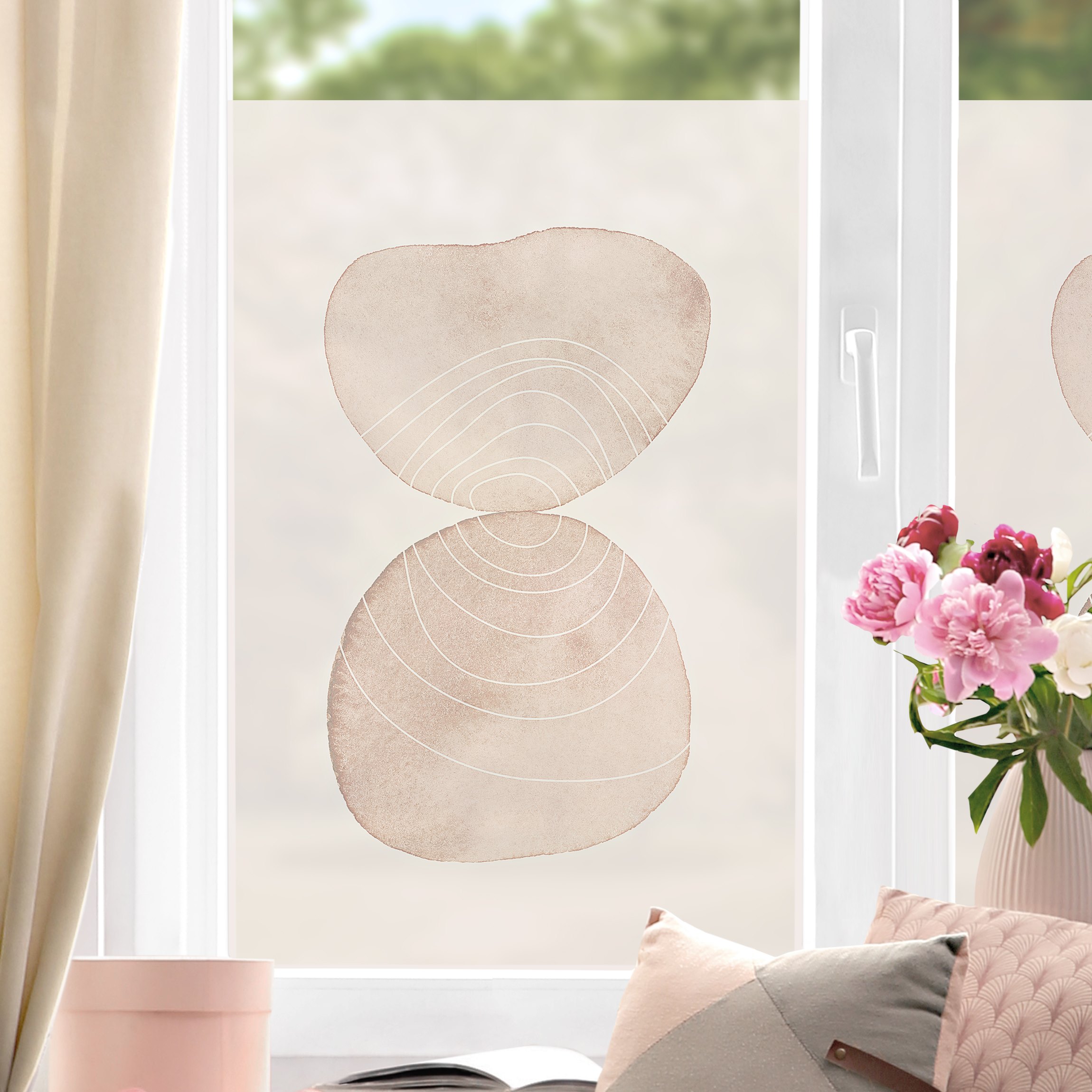 Fensterfolie Verspielte Impressionen mit Tupfen